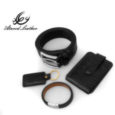 ست هدیه مردانه چرم عطارد مدل چرم طبیعی کد A113