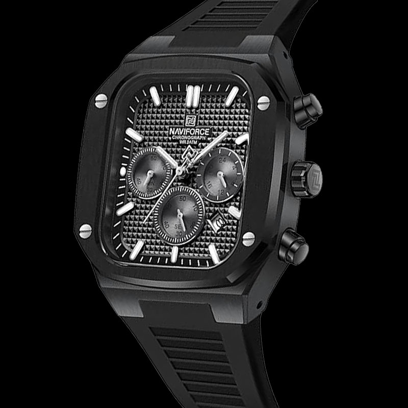 ساعت مچی عقربه‌ای کوارتز مردانه نیوی فورس مدل سه موتوره کد B37-BK80