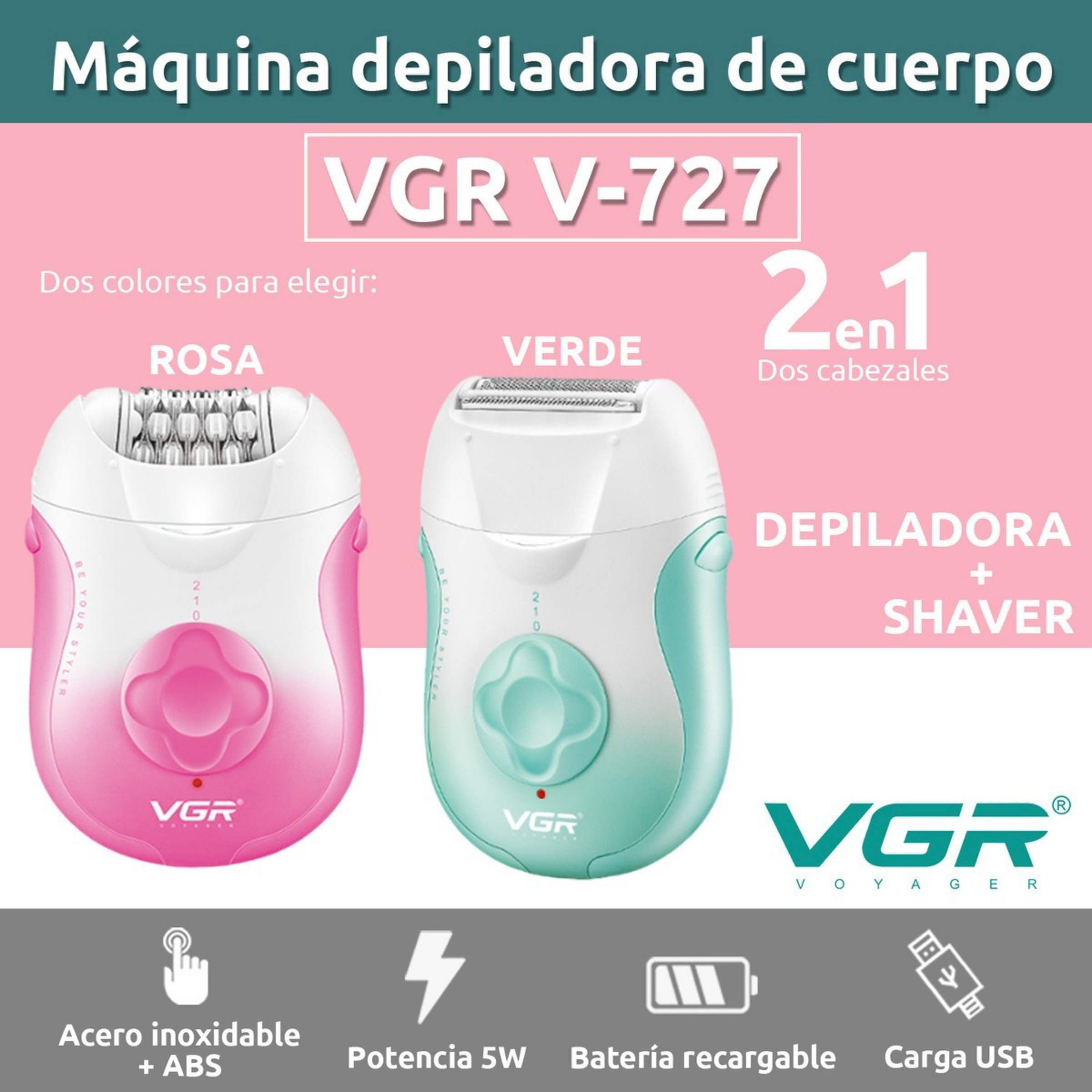 اپیلاتور وی جی ار مدل v-727