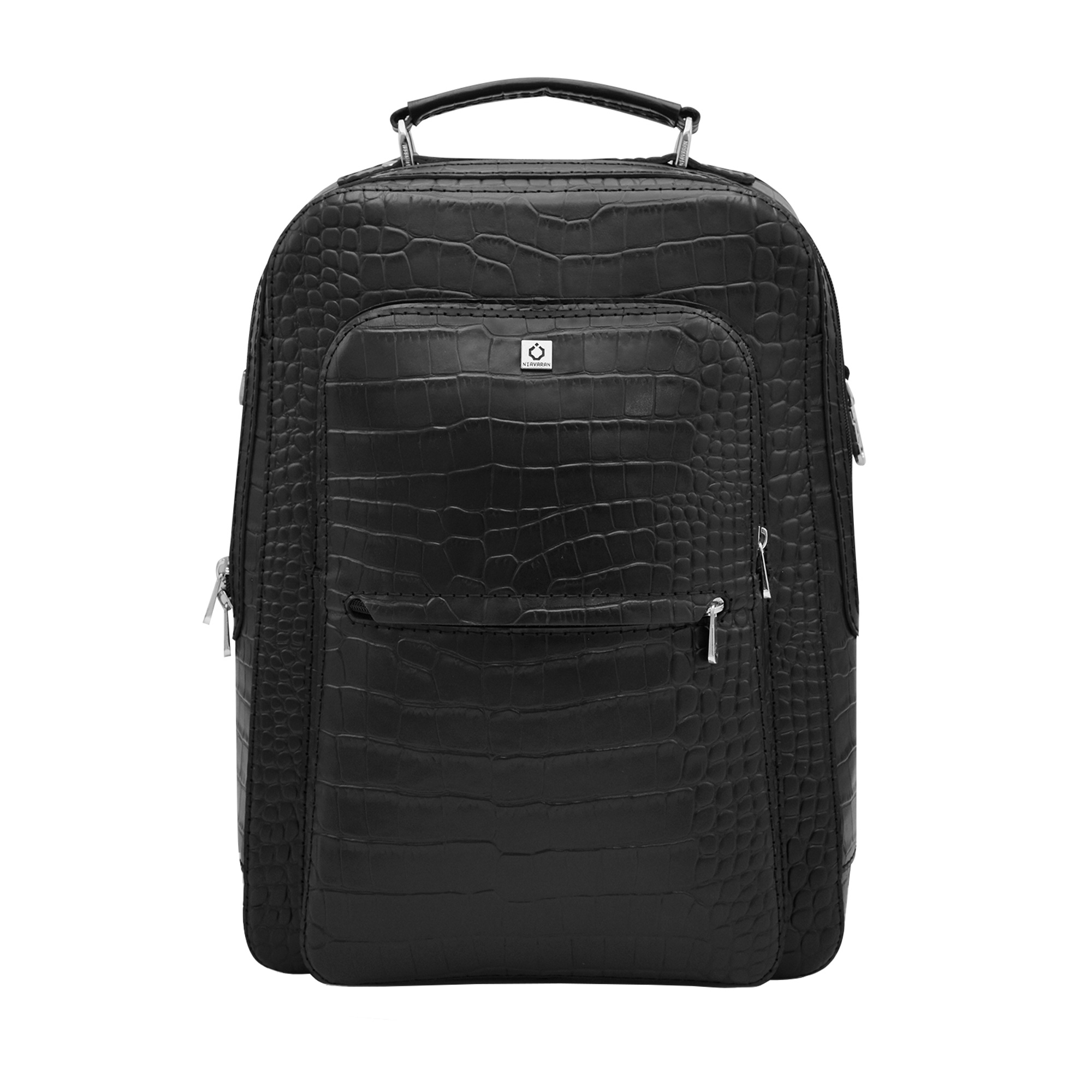 کوله پشتی چرم نیاوران مدل ژینا طرح سنگی