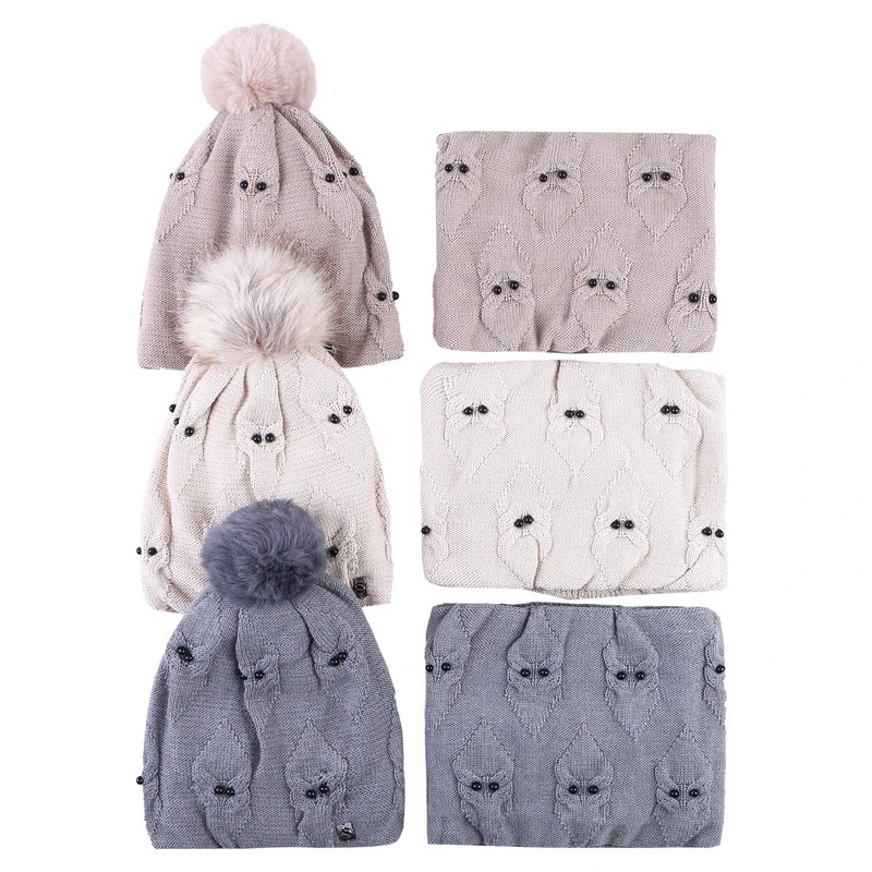 ست کلاه و شال گردن بافتنی مدل سام 536