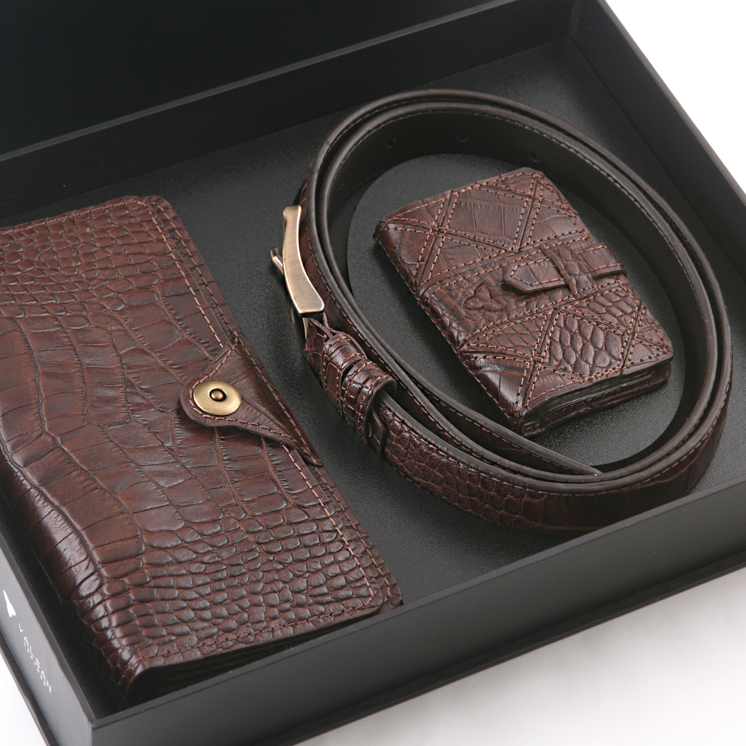 ست هدیه مردانه چرم یلسان مدل رادیس کد CHN-KAM-026-GC