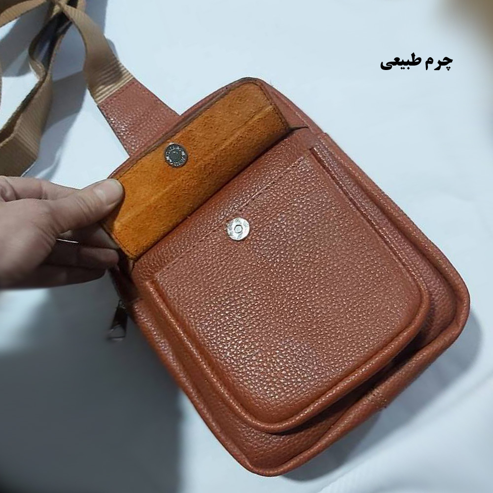 کیف کراس بادی مدل وی-107 چرم طبیعی فلوتر