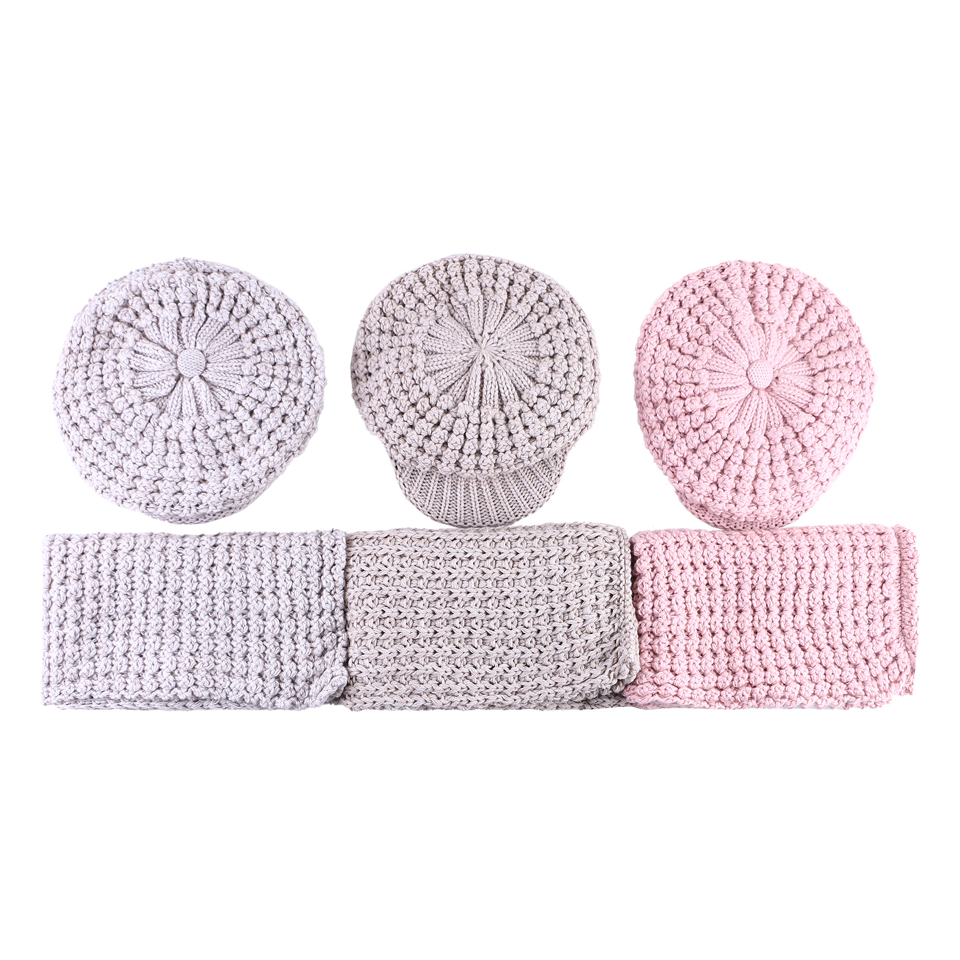 ست کلاه و شال گردن بافتنی سام کد 522