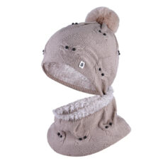 ست کلاه و شال گردن بافتنی مدل سام 536