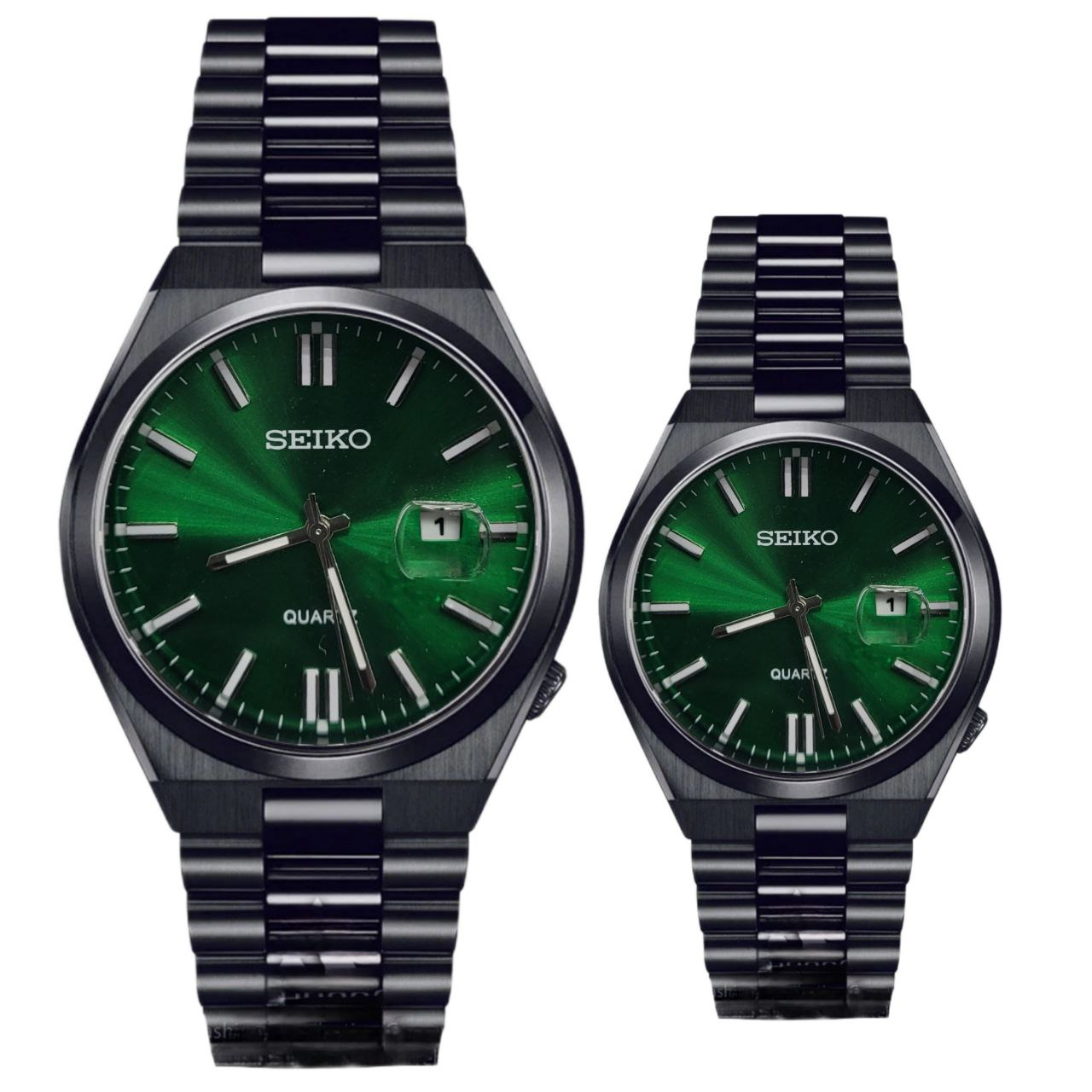 ست ساعت مچی عقربه‌ای کوارتز زنانه و مردانه مدل تک موتور اکودرایو کد 002