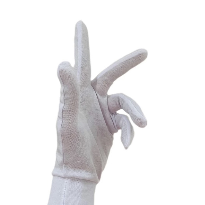 دستکش طاها طب مدل  نخی مچ دار کد 5291-2 بسته 6 عددی