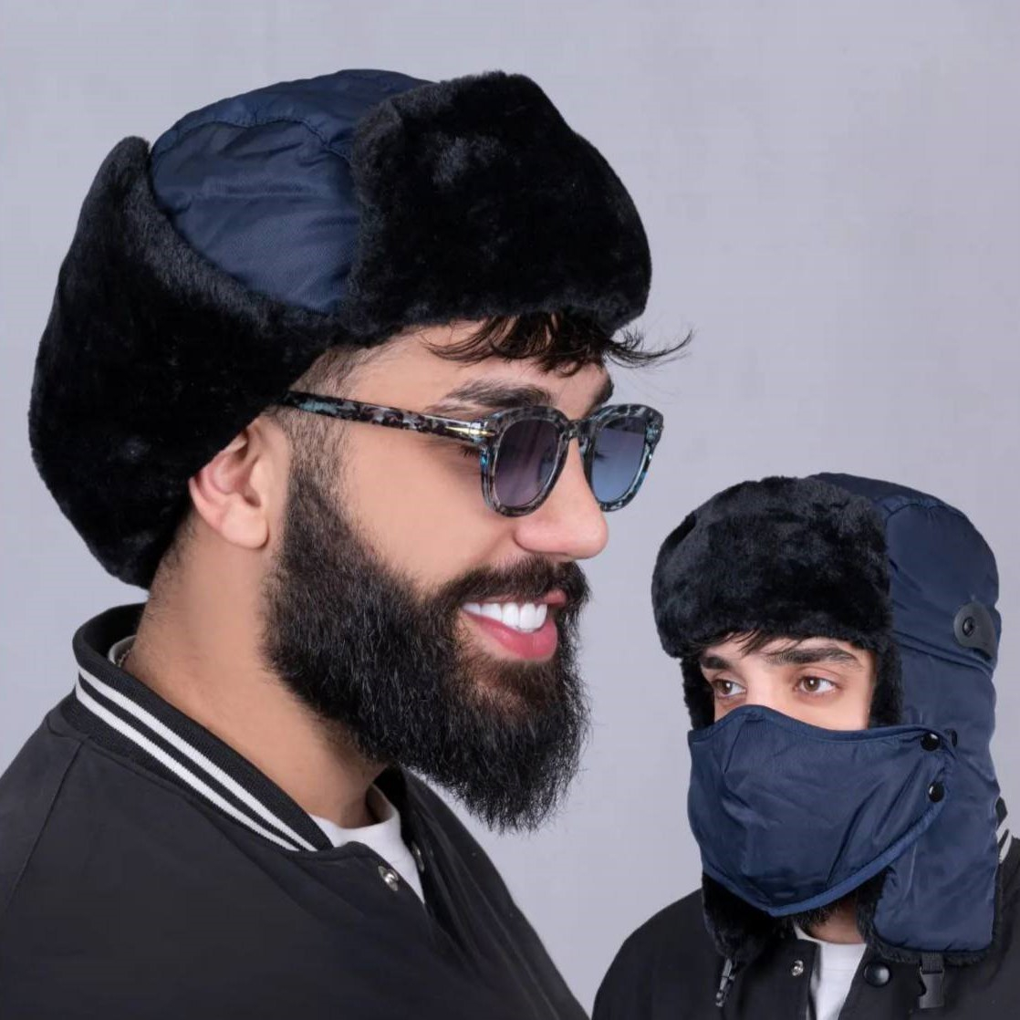 کلاه زمستانی مدل خلبانی ماسک دار
