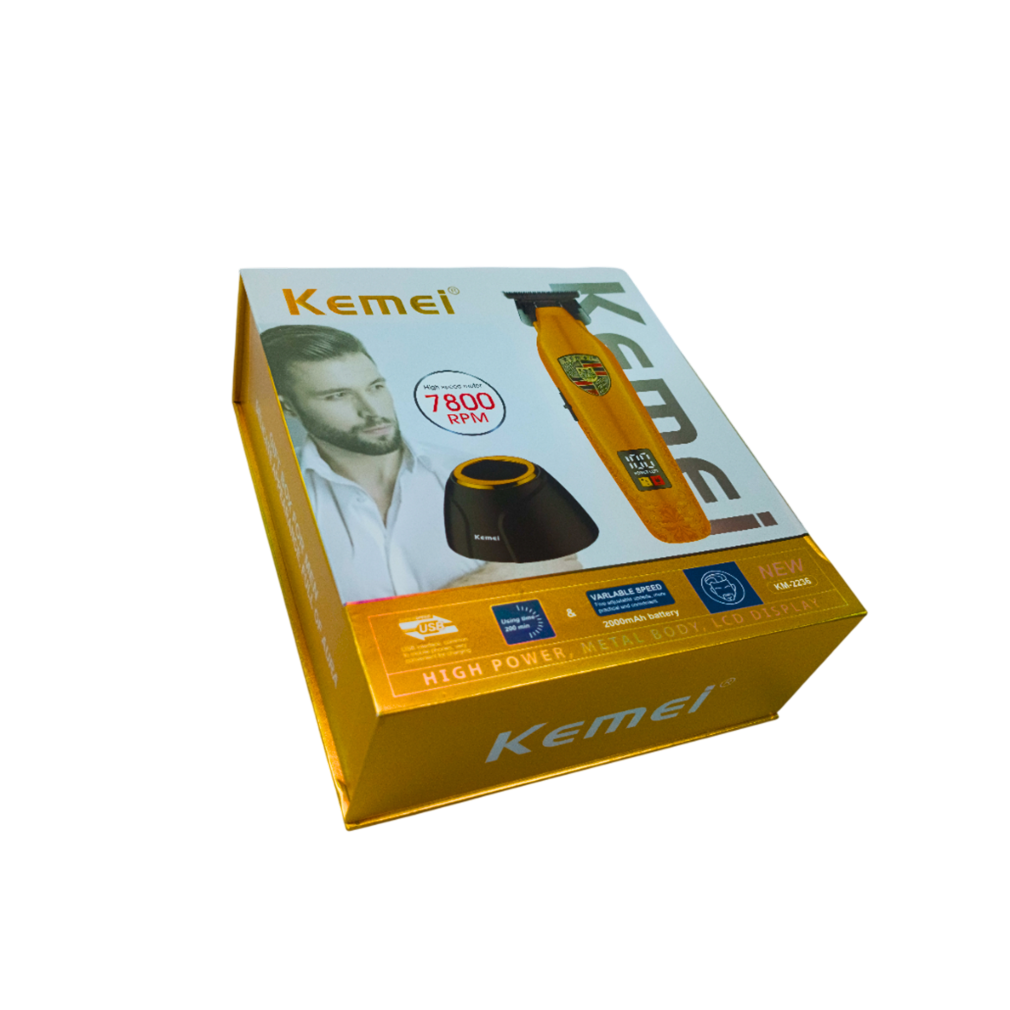 ماشین اصلاح تریمر موی سر و صورت شارژی کیمی مدل km-2236-plus