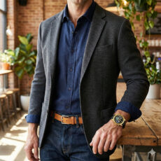 ساعت مچی عقربه‌ای کوارتز مردانه بین باند مدل اسپرت لوکس سه موتور فعال کرنوگراف بند چرم کد BN2