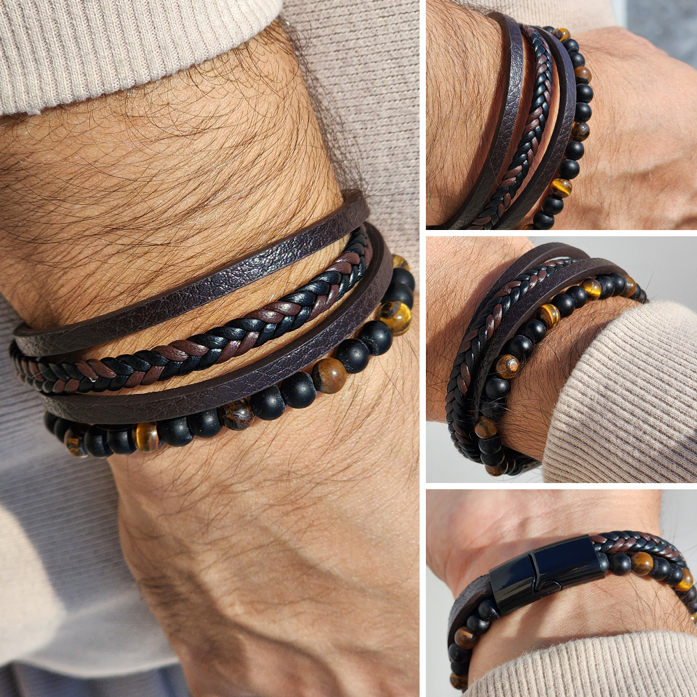 ساعت مچی عقربه‌ای کوارتز مردانه اسکمی مدل 9069BK به همراه دستبند