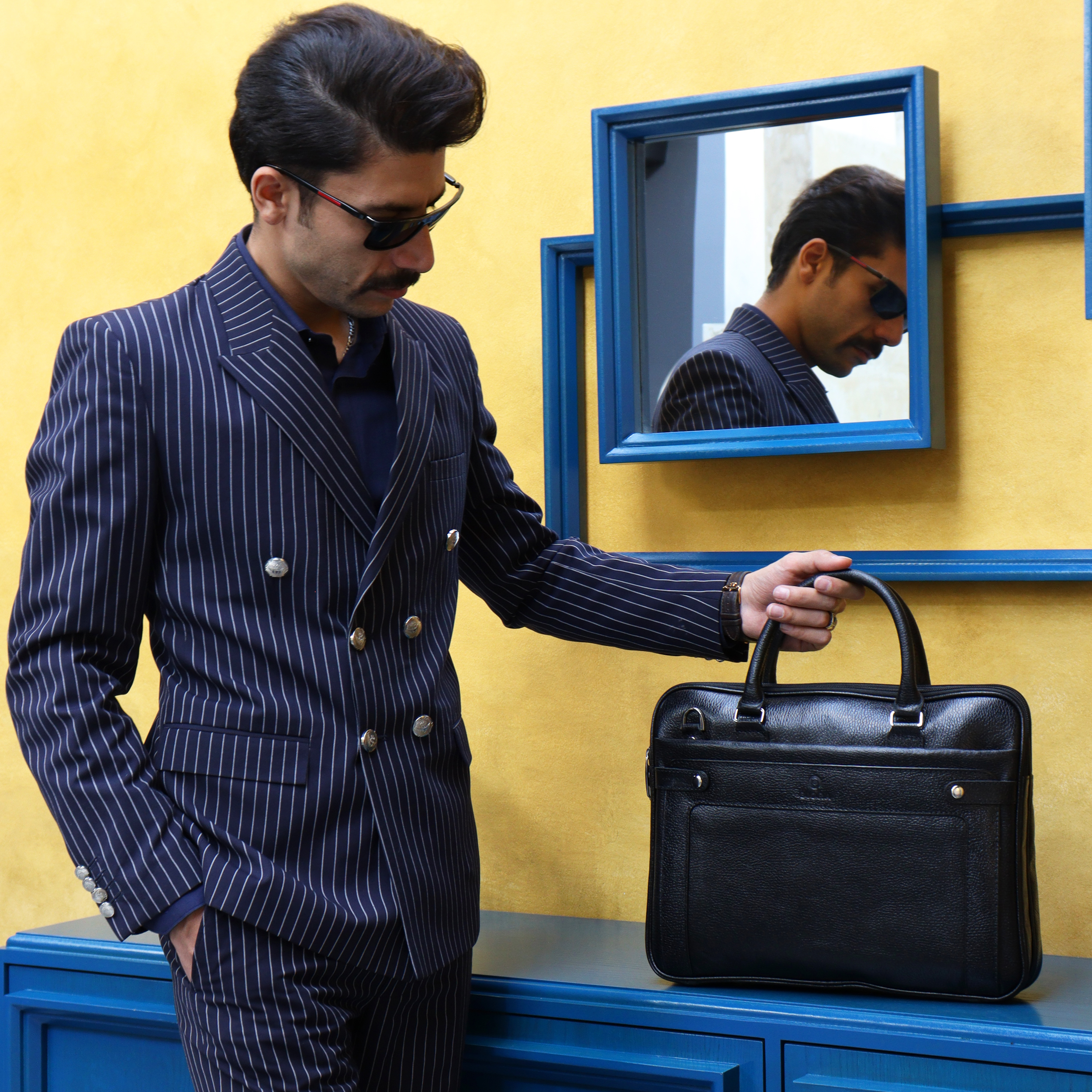 کیف اداری مردانه بیورا مدل چرم طبیعی کد eez30