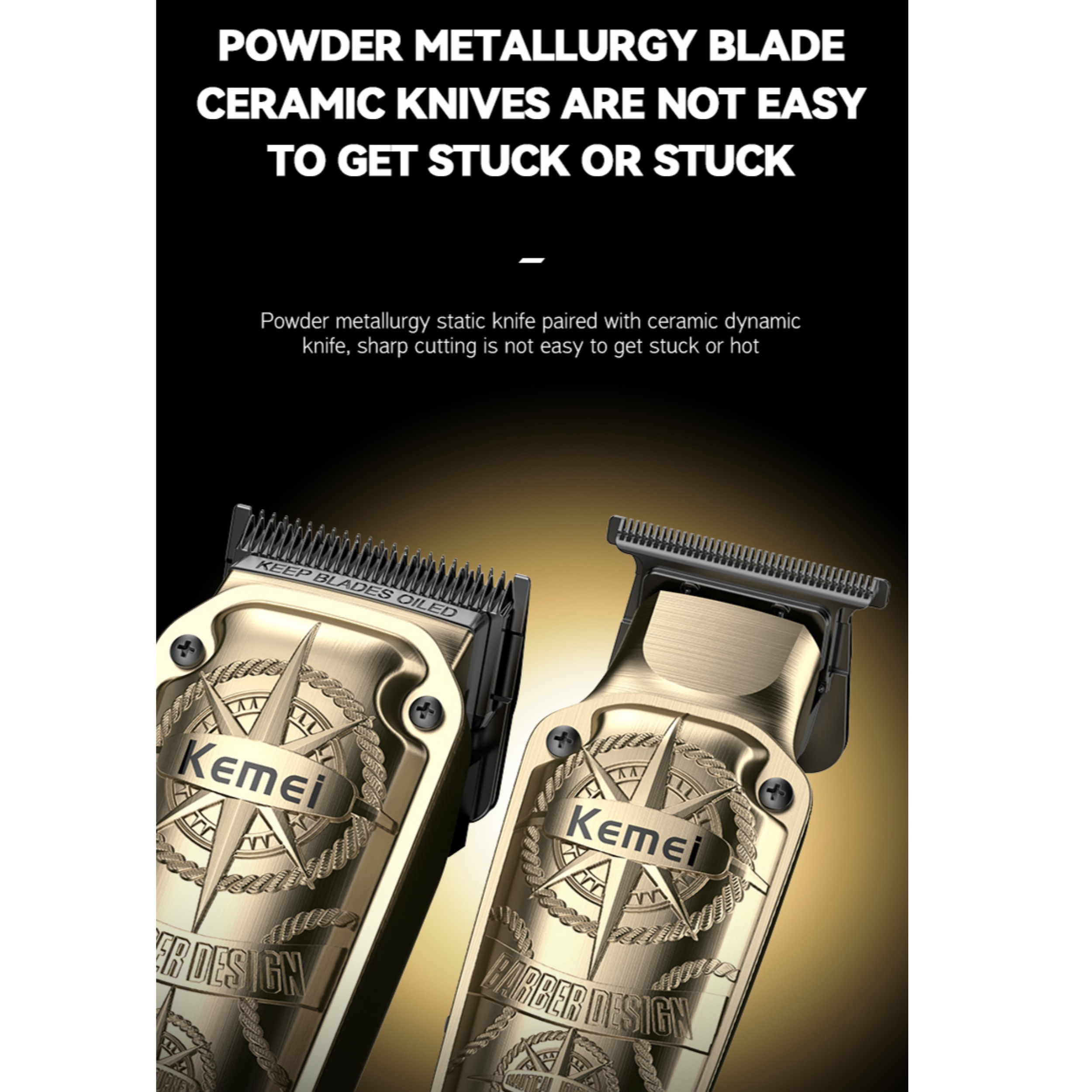 ماشین اصلاح موی سر و صورت شارژی کیمی مدل KM-8558 3in1 مجموعه 3 عددی