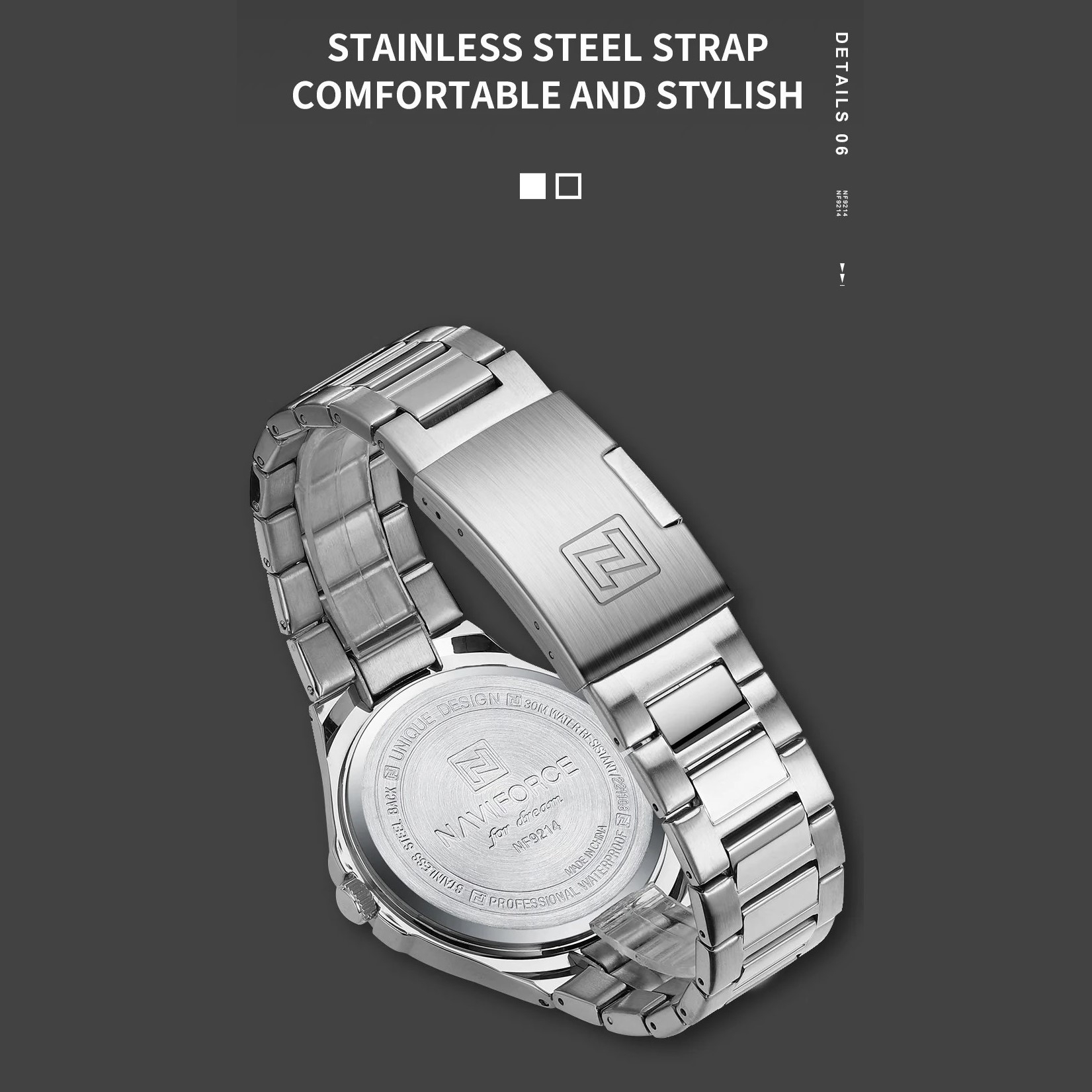 ساعت مچی عقربهای مردانه نیوی فورس مدل NF9214SBK