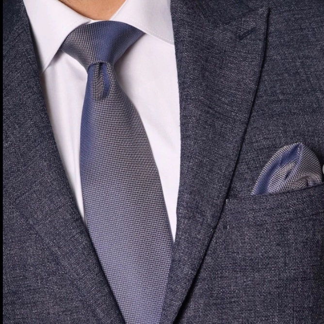 ست کراوات و دستمال جیب مردانه مدل ماهلین کد 12