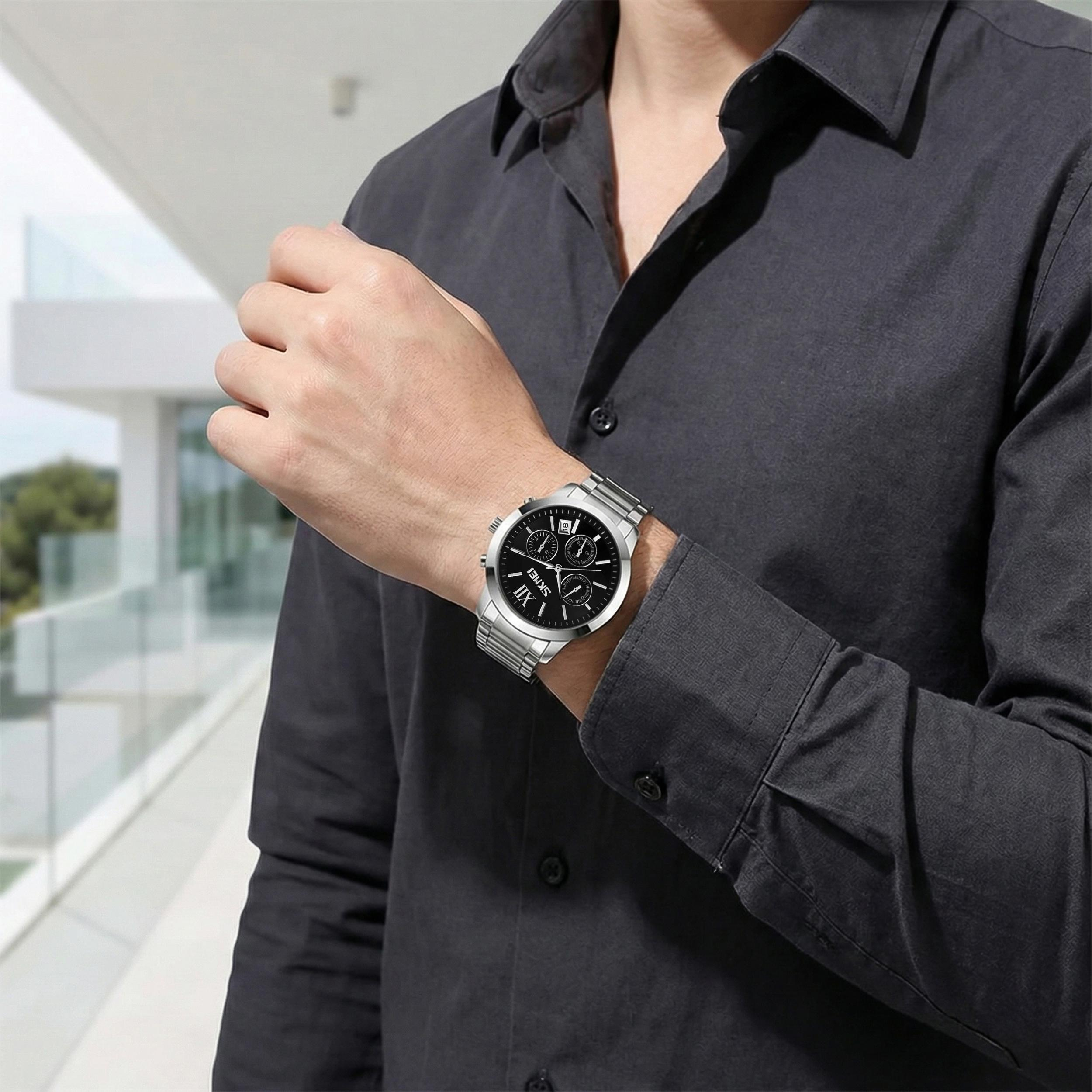 ساعت مچی عقربهای مردانه اسکمی مدل 9097 BK