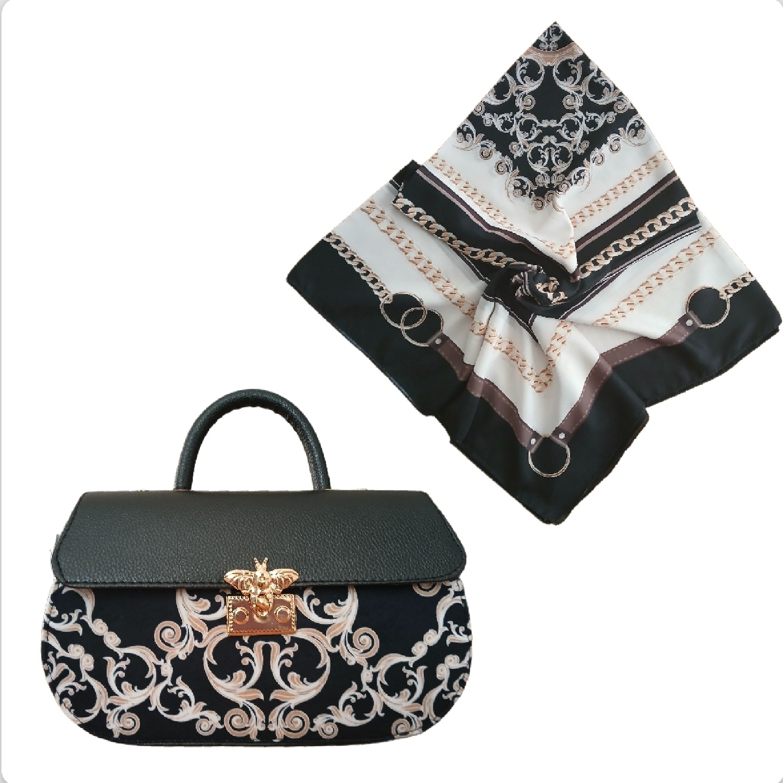 ست کیف و روسری زنانه مدل گالریا