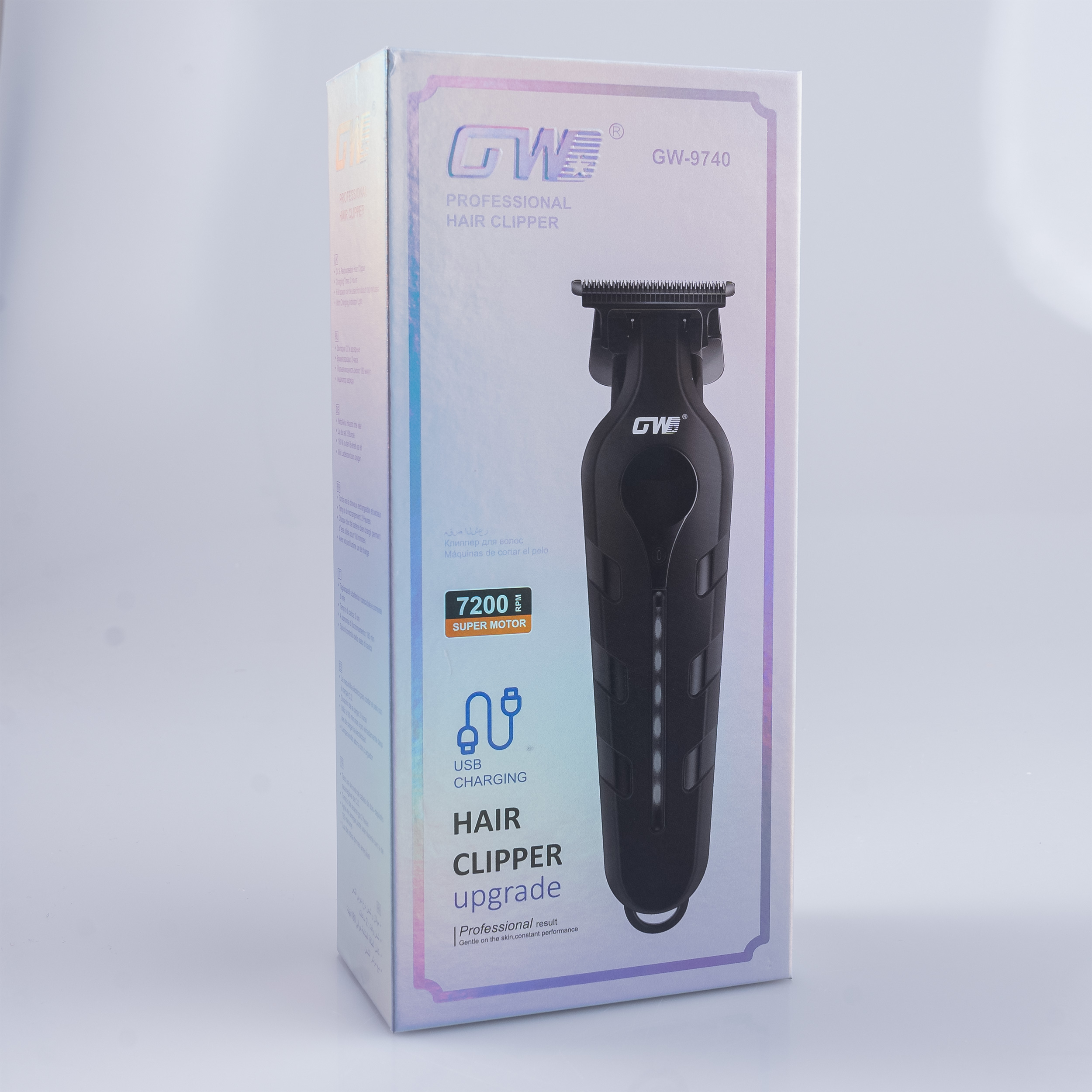 ماشین اصلاح موی صورت و بدن شارژی جی دبلیو مدل GW-9740