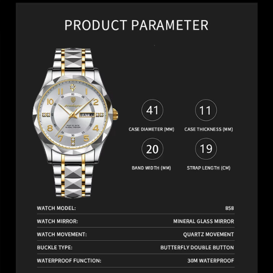 ساعت مچی عقربه‌ای کوارتز مردانه پوداگار مدل 858w