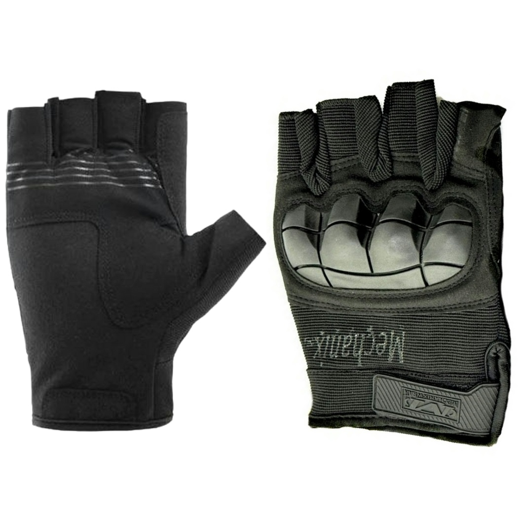 دستکش ورزشی مکانیکس مدل ام پکت 3 نیم انگشت