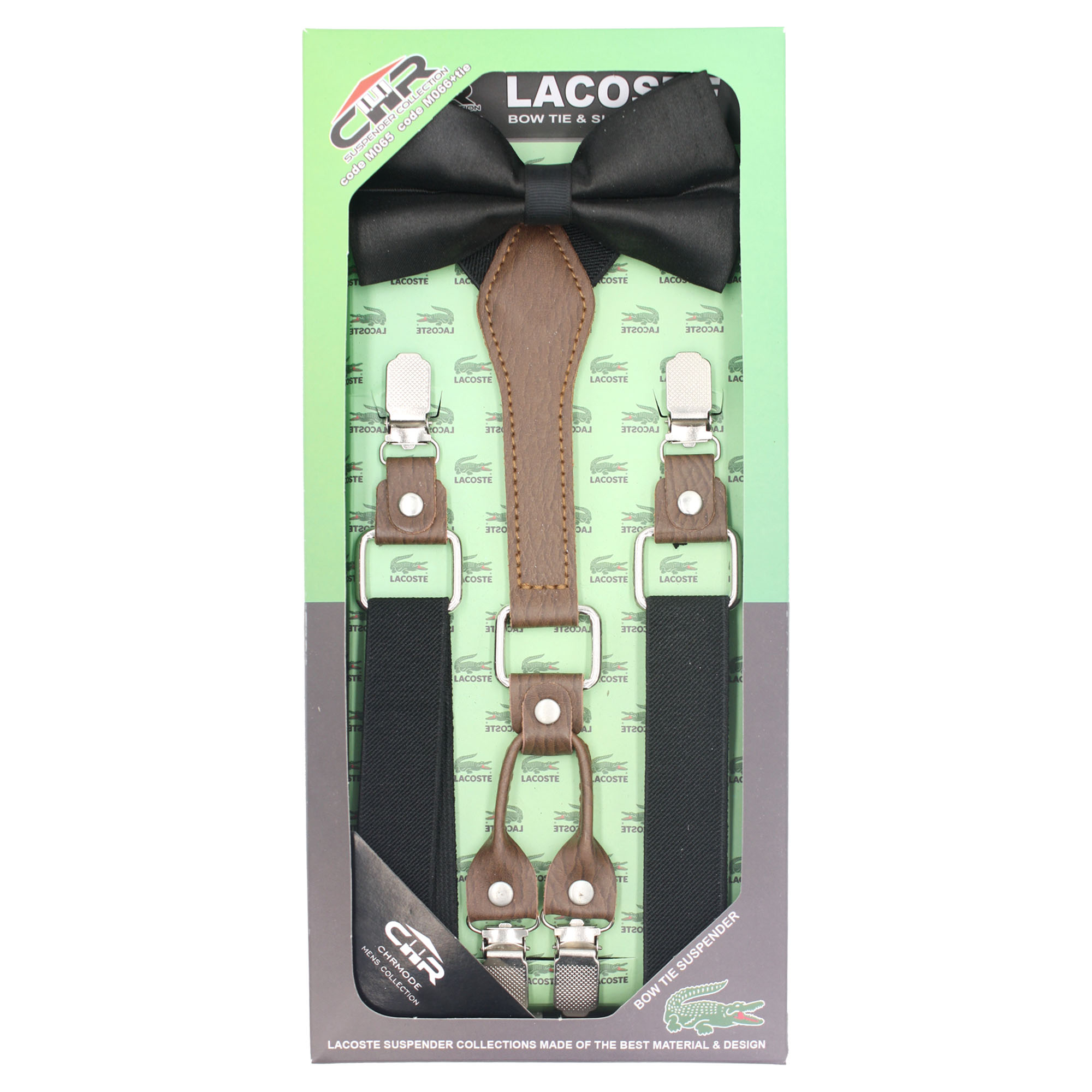 ست ساسبند و پاپیون مردانه سی اچ آر کد M066BKBK