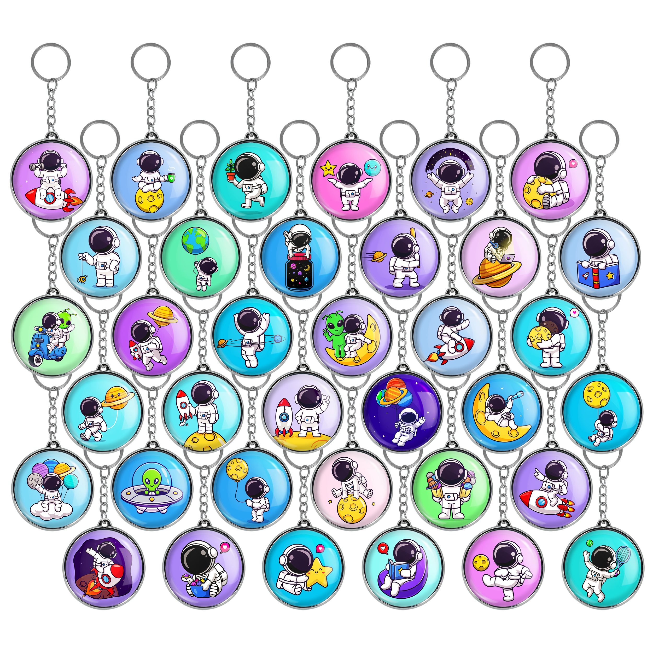 جاکلیدی خندالو طرح فضایی و فضانورد مدل دوطرفه کد 70 مجموعه 36 عددی