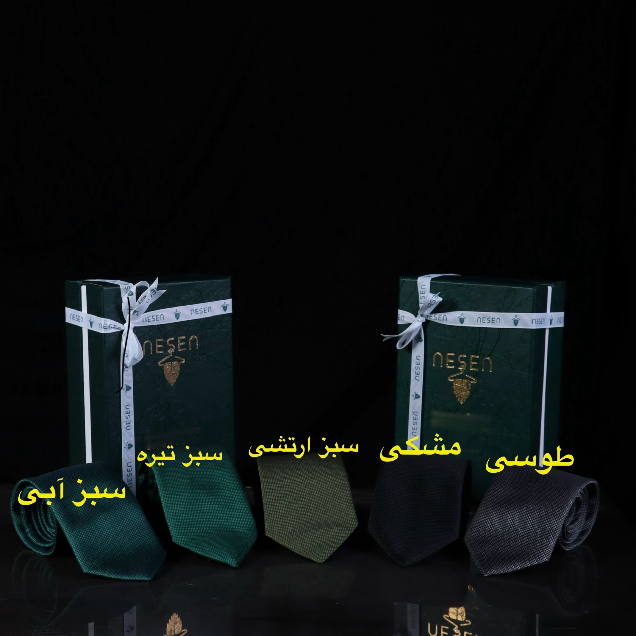 ست کراوات و دستمال جیب مردانه نسن طرح آکسفورد مدل PL1