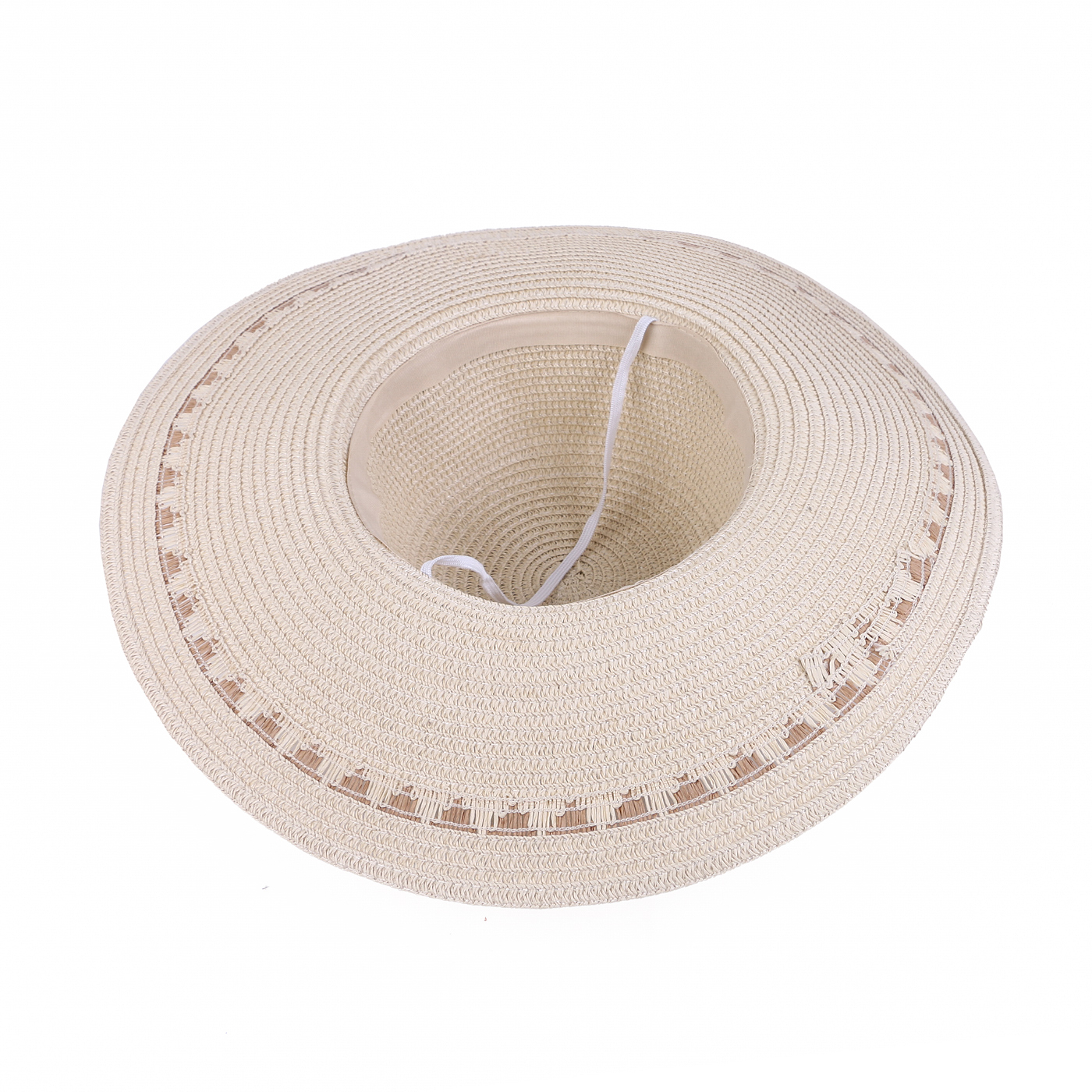 کلاه حصیری مدل کمربند نگینی