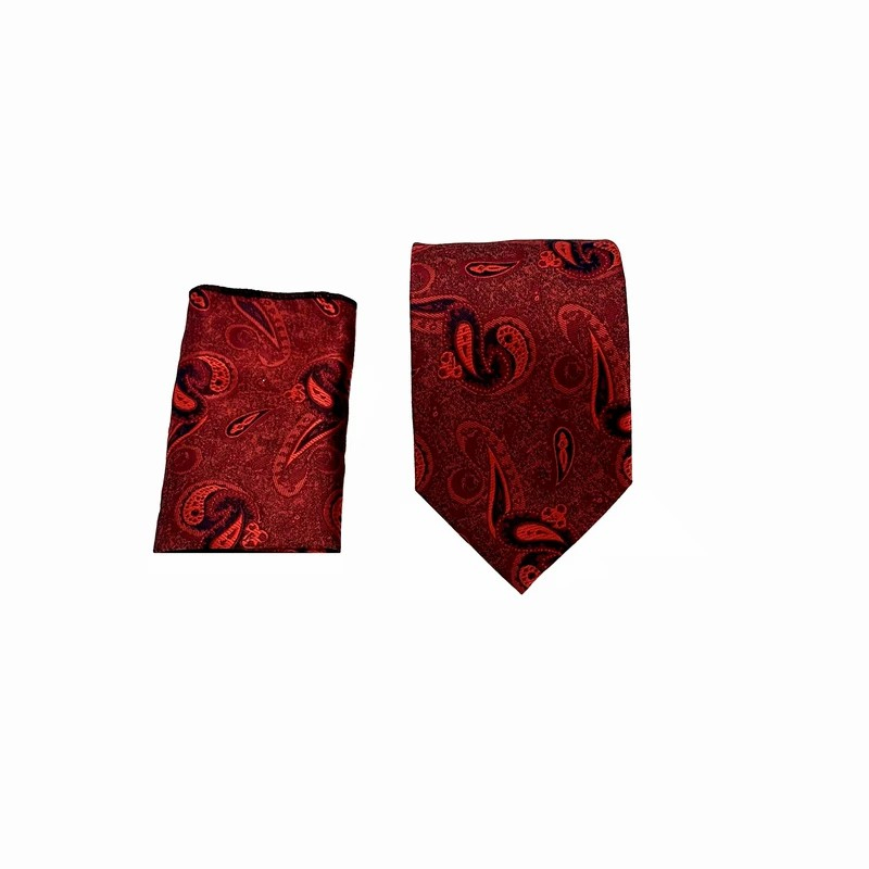 ست کراوات و دستمال جیب مردانه آریوان مدل بته جقه کد TM9901