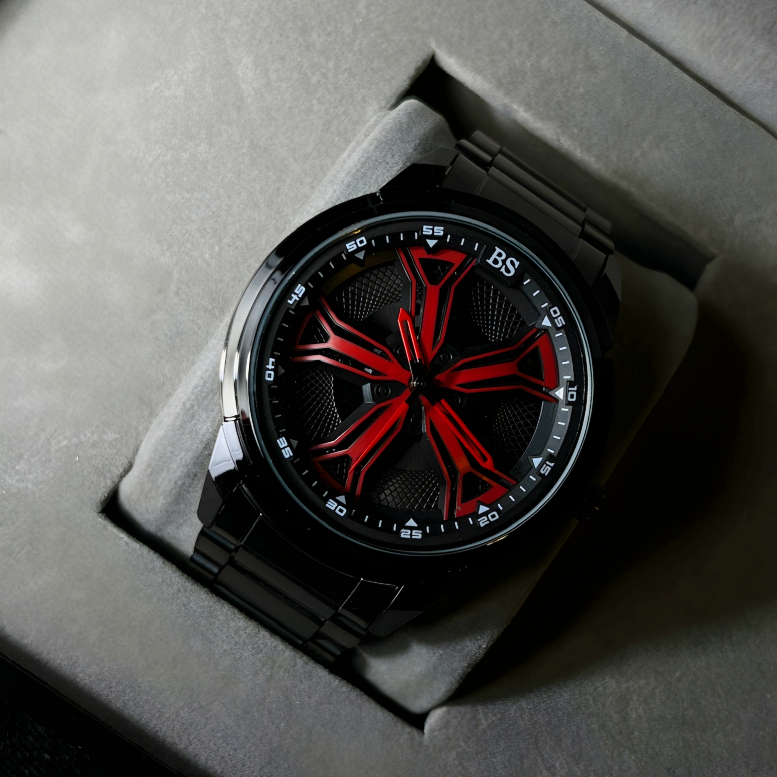 ساعت مچی عقربه‌ای کوارتز مردانه مدل اسپرت صفحه رینگ چرخان کد B3