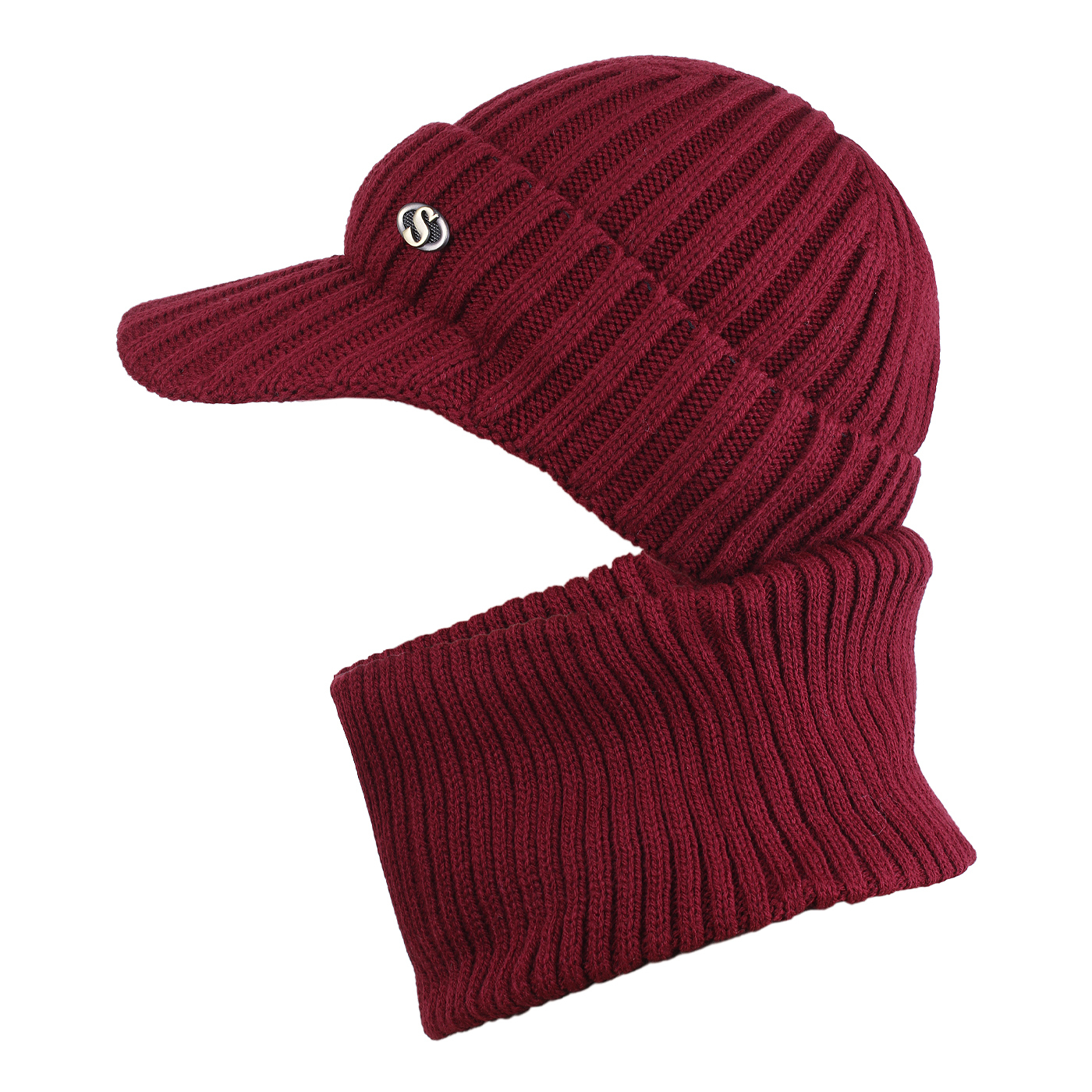 ست کلاه و شال گردن بافتنی مدل سام کد 527