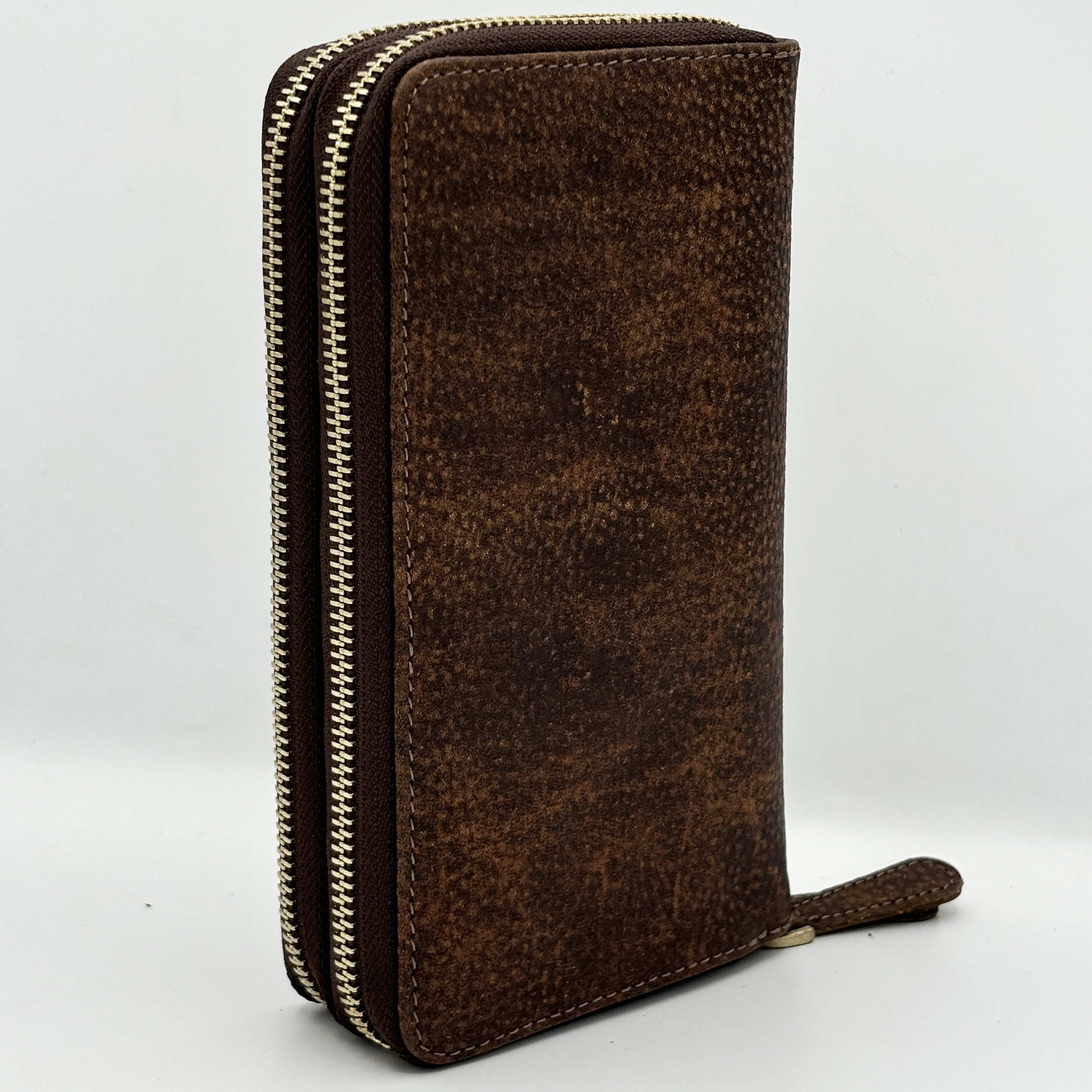 کیف پول چرم آسو مدل دو زیپ