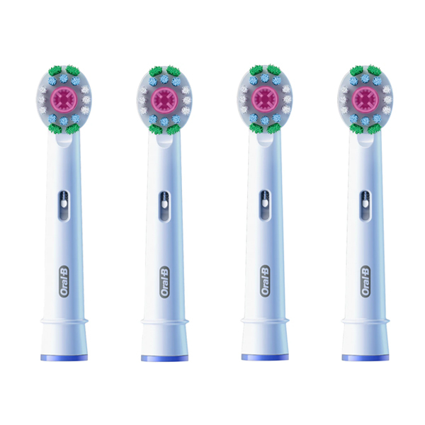 سری یدک مسواک برقی اورال-بی مدل PRO 3D White بسته 4 عددی