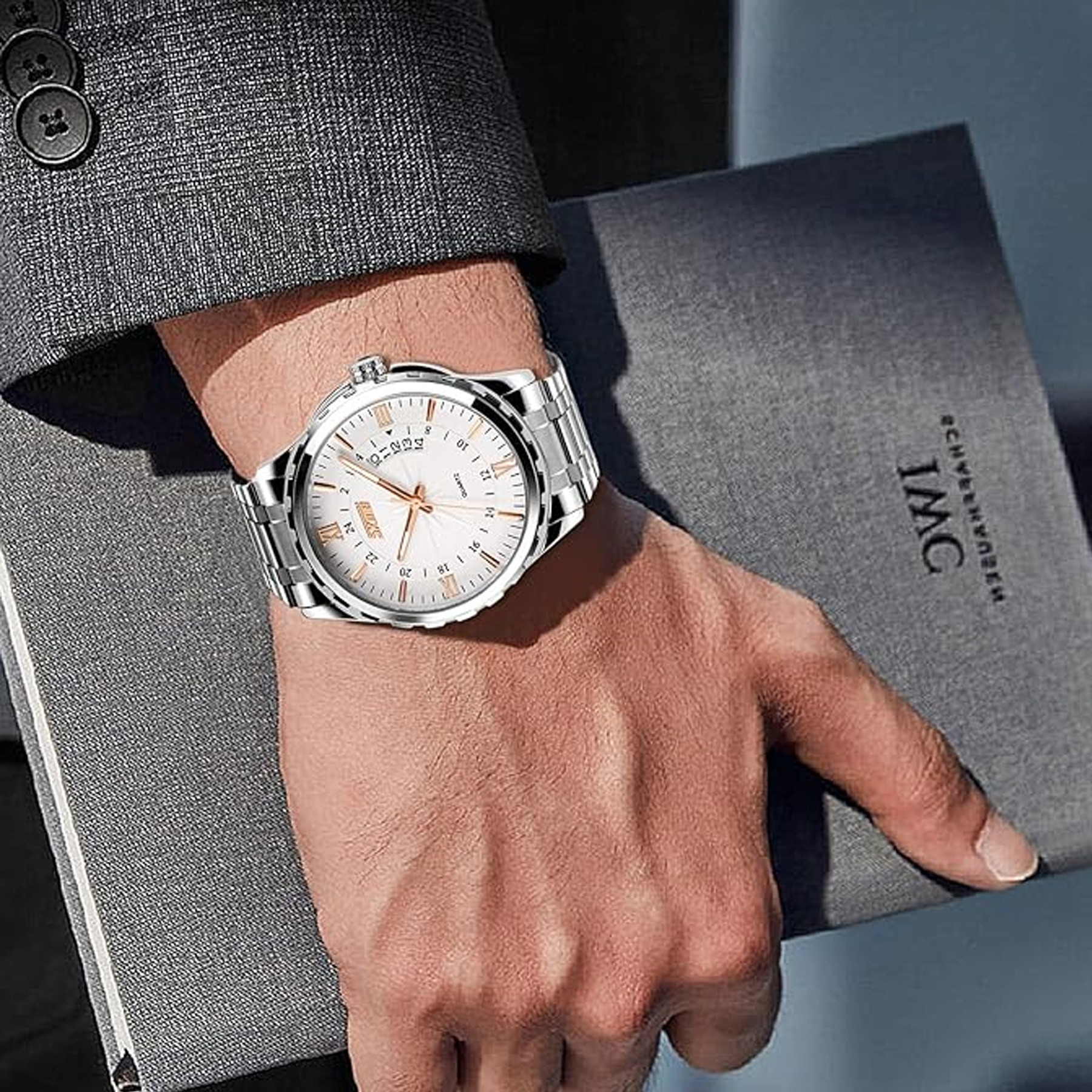 ساعت مچی عقربه‌ای مردانه اسکمی مدل 9069SLWZ