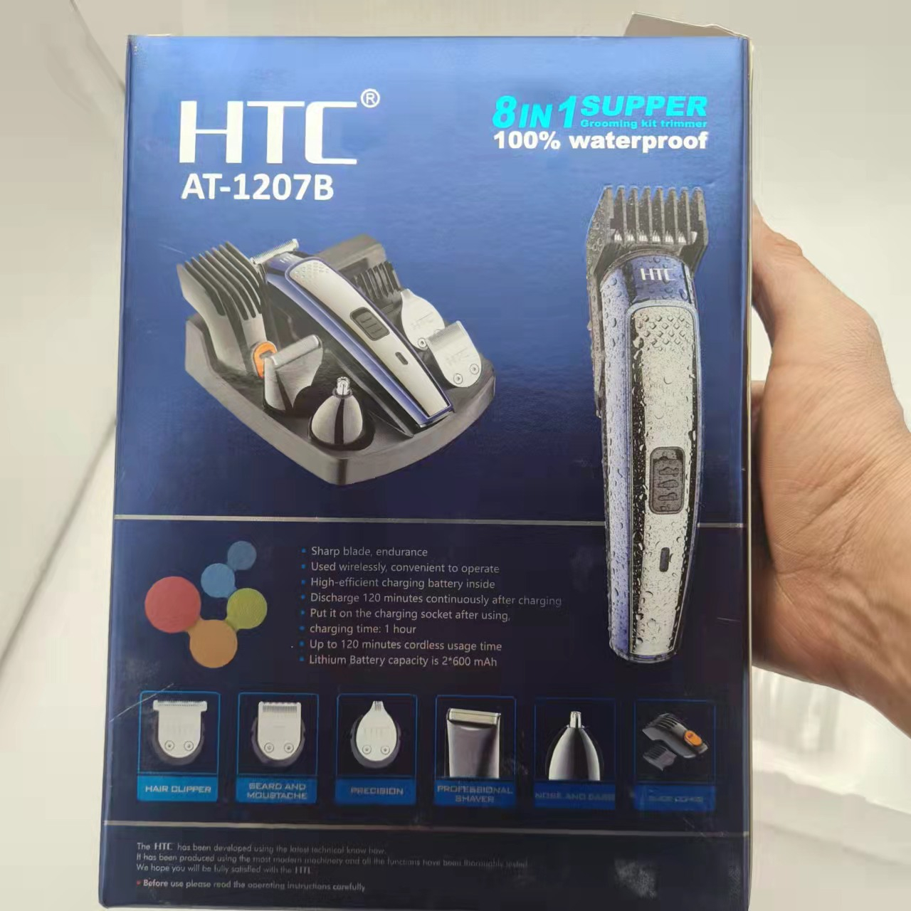 ماشین اصلاح موی سر و صورت اچ تی سی مدل AT-1207B