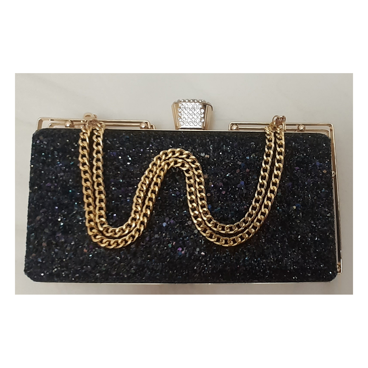 کیف مجلسی زنانه مدل قابدار سنگ پاش