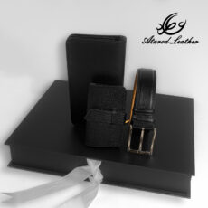 ست هدیه مردانه چرم عطارد مدل چرم طبیعی کد A39