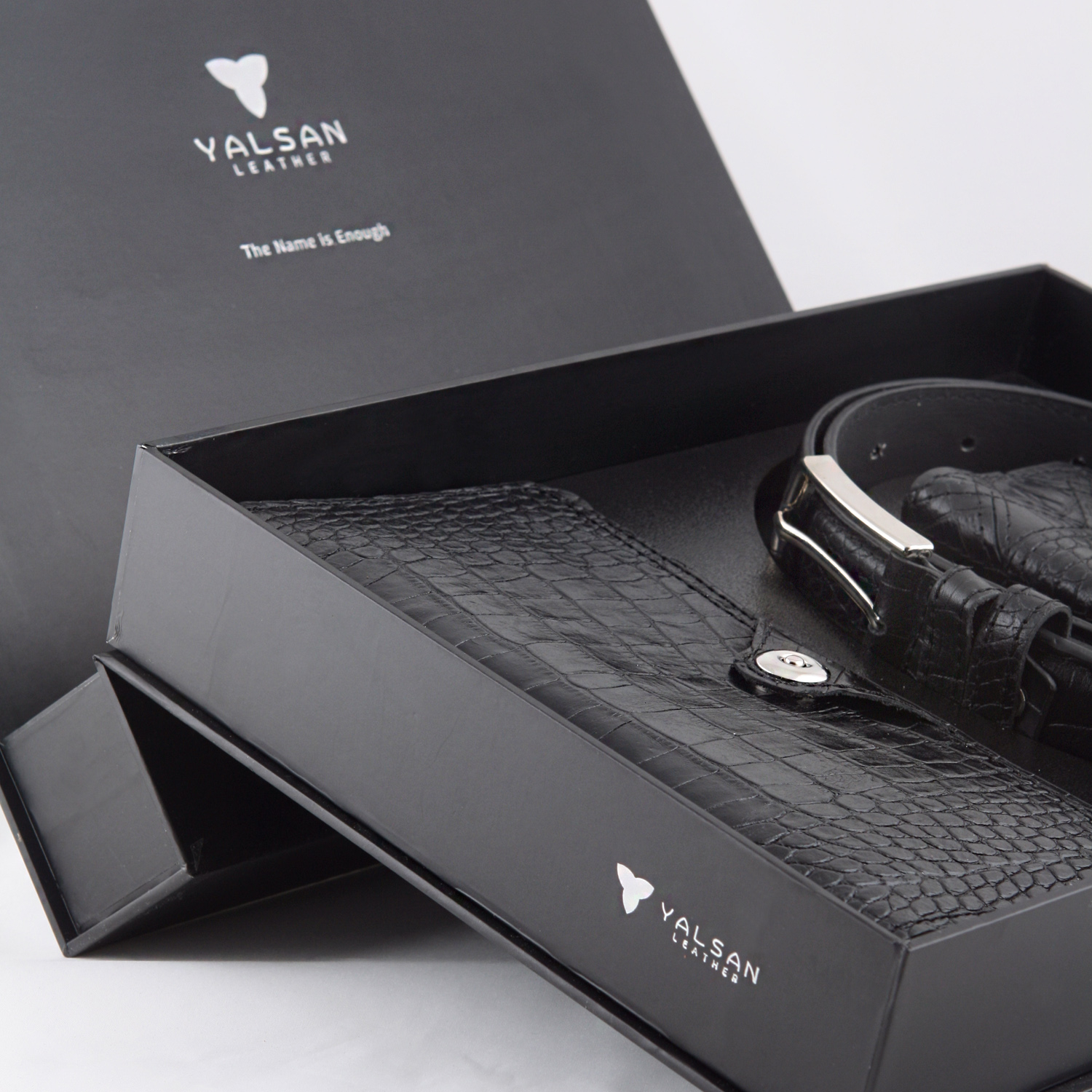 ست هدیه مردانه چرم یلسان مدل رادیس کد CHN-KAM-026-GC