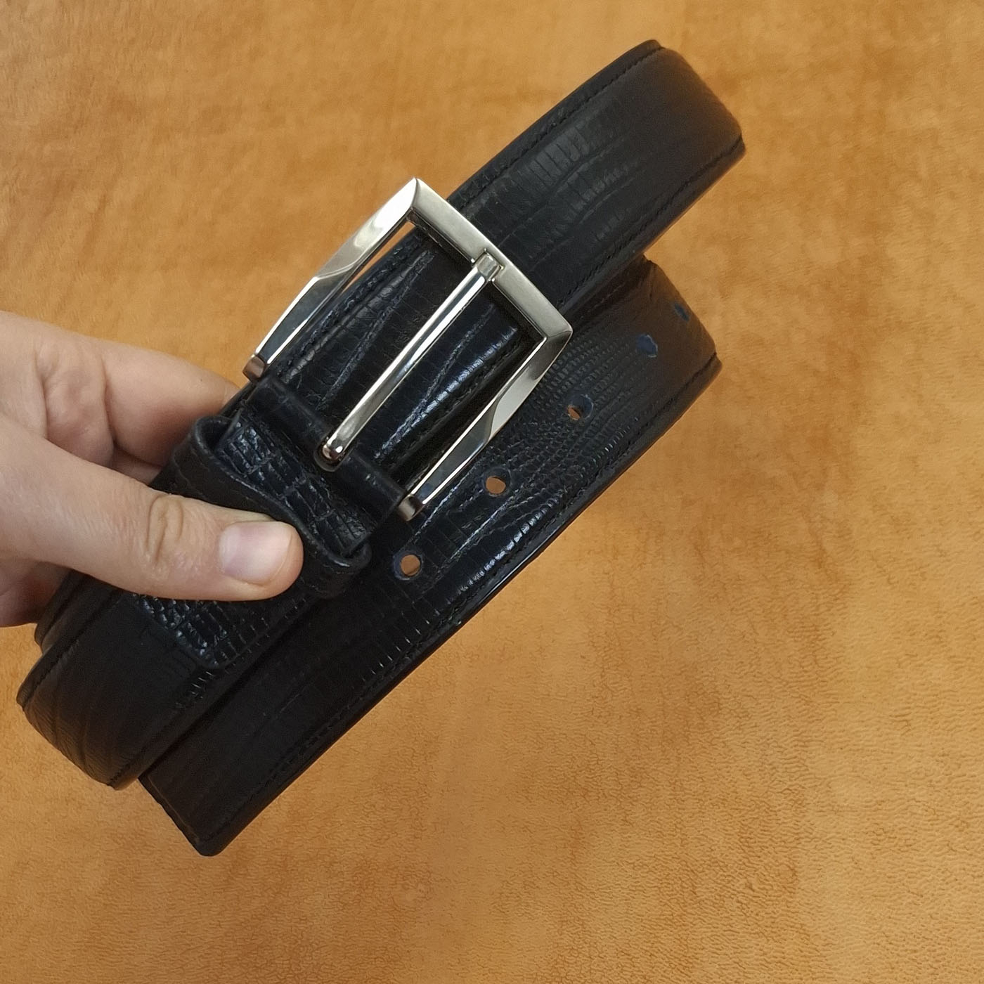 کمربند مردانه مدل چرمی پتینه کد km-03