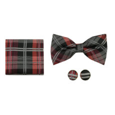 ست پاپیون و دستمال جیب و دکمه سر دست مردانه مدل ASJK