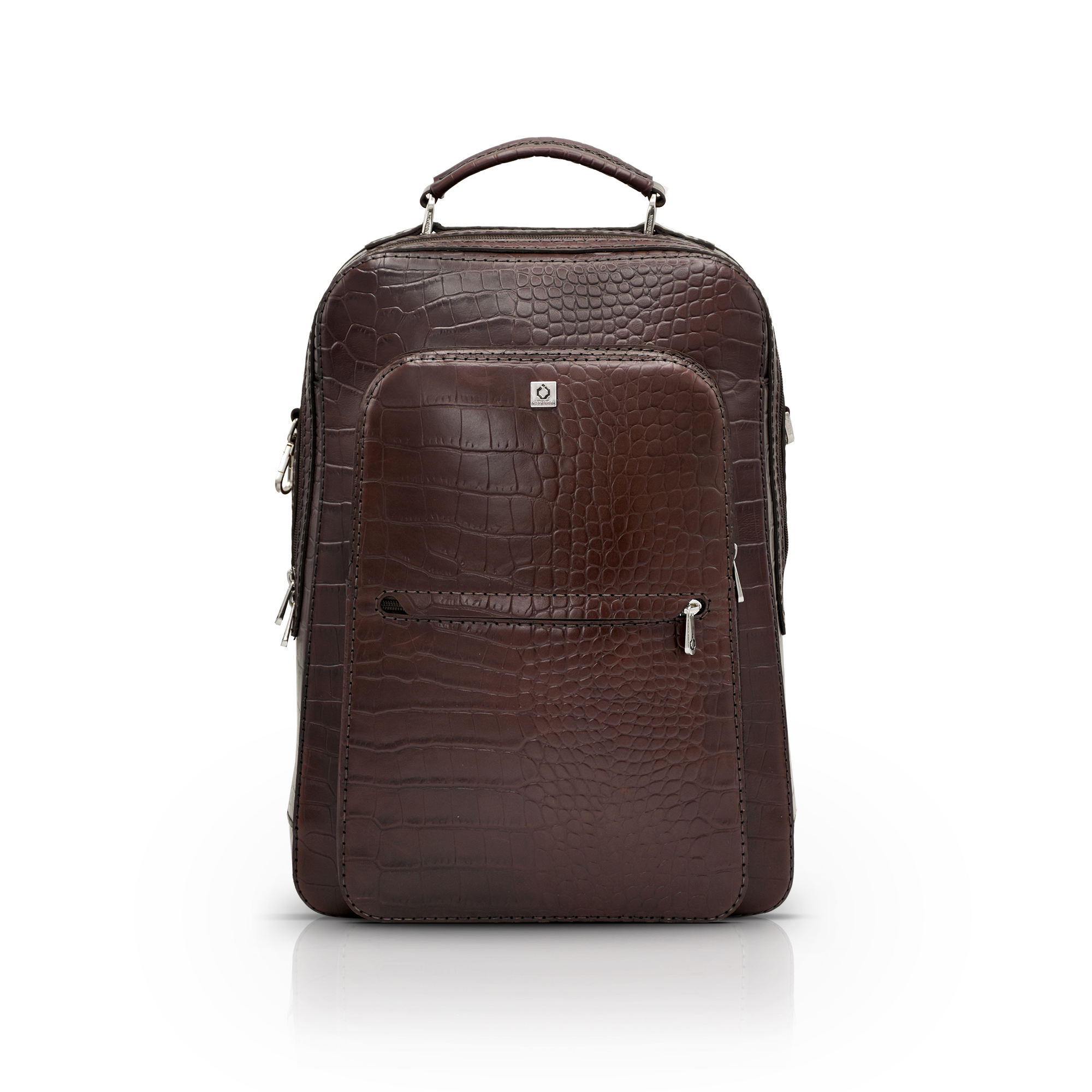 کوله پشتی چرم نیاوران مدل ژینا طرح سنگی