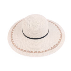 کلاه حصیری مدل کمربند نگینی