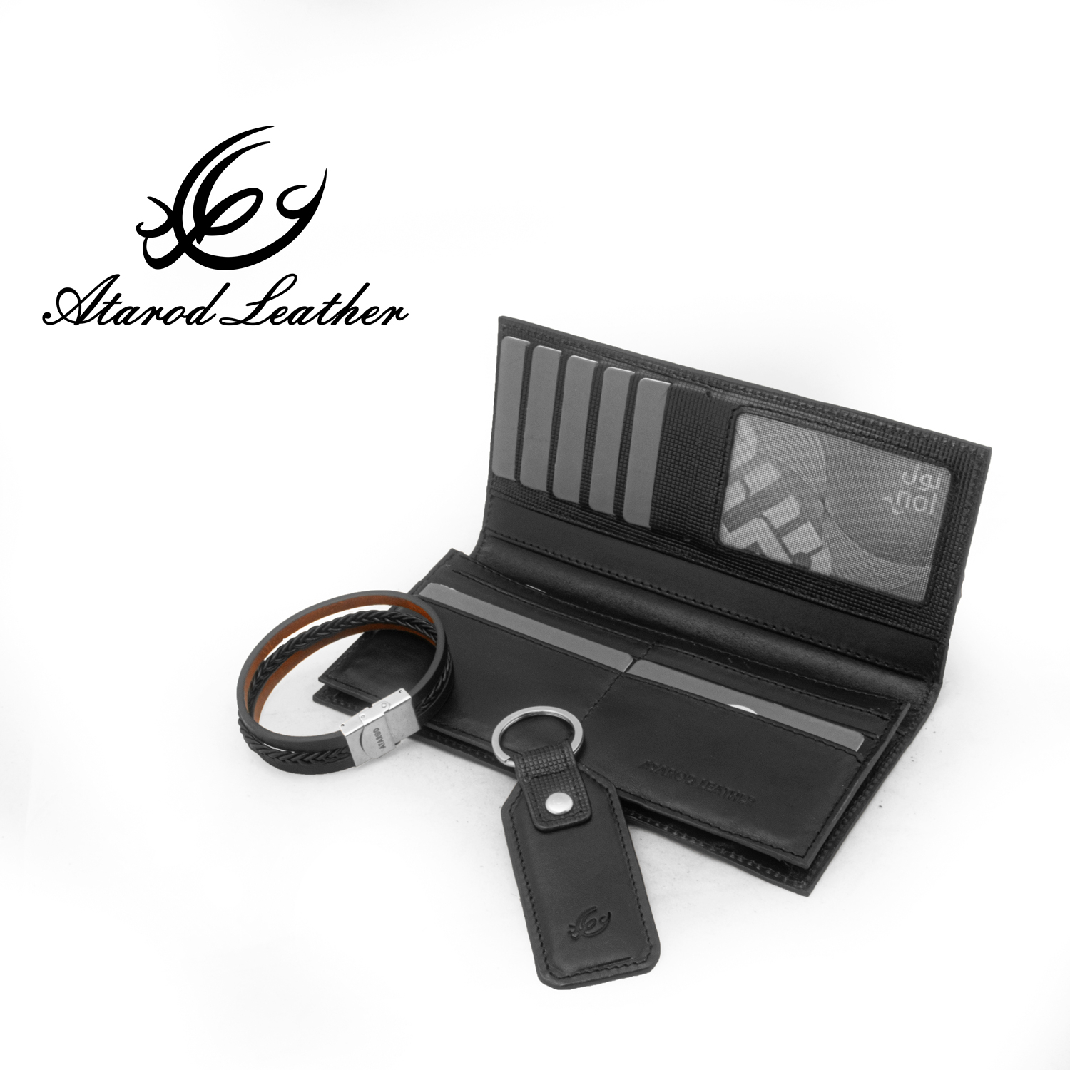 ست هدیه مردانه چرم عطارد مدل چرم طبیعی کد A95