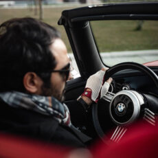 دستکش مدل نیمه بافت چرم G14