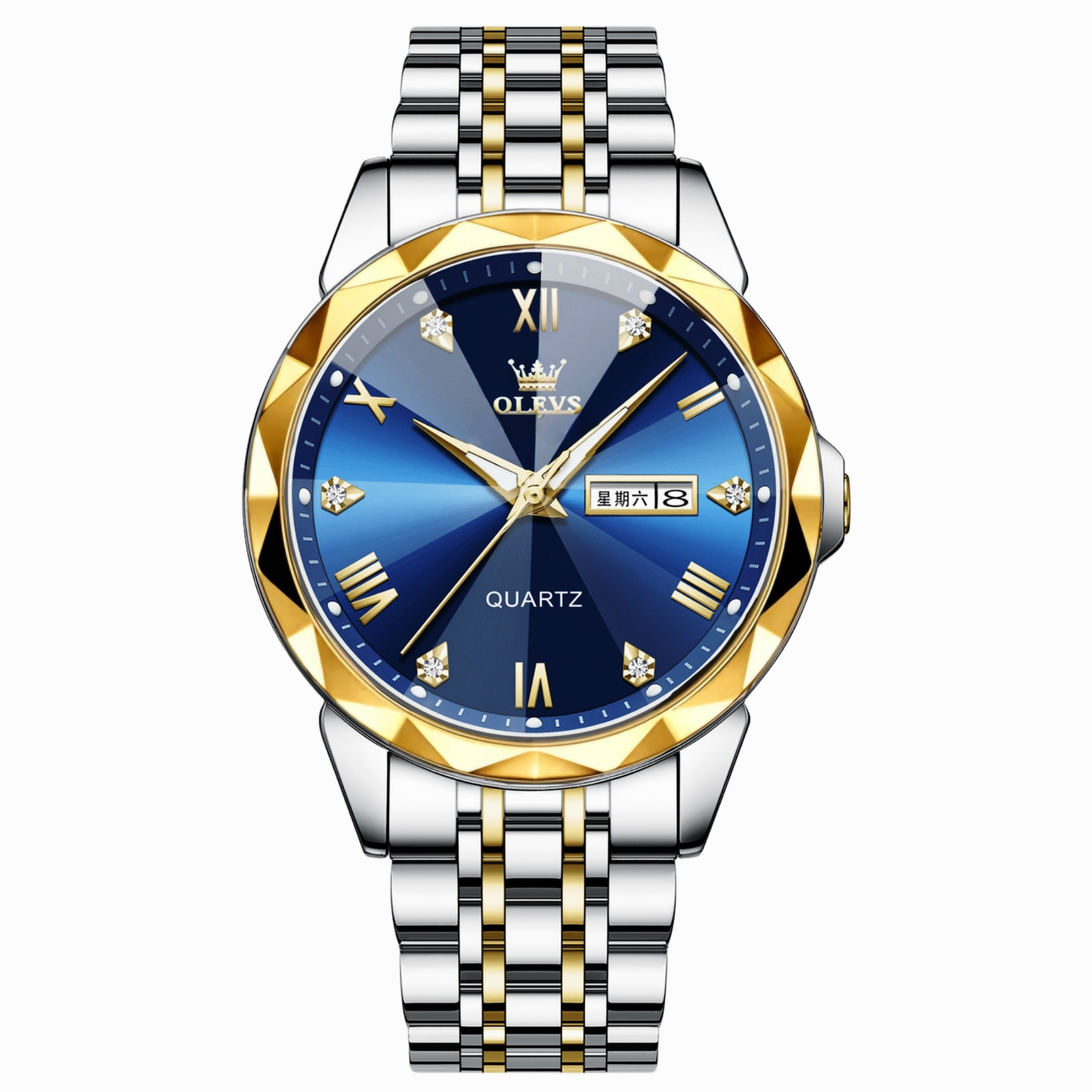 ساعت مچی عقربه‌ای کوارتز مردانه اُ لِوز مدل تک موتوره دی دیت بند استیل قفل مخفی کد ۲