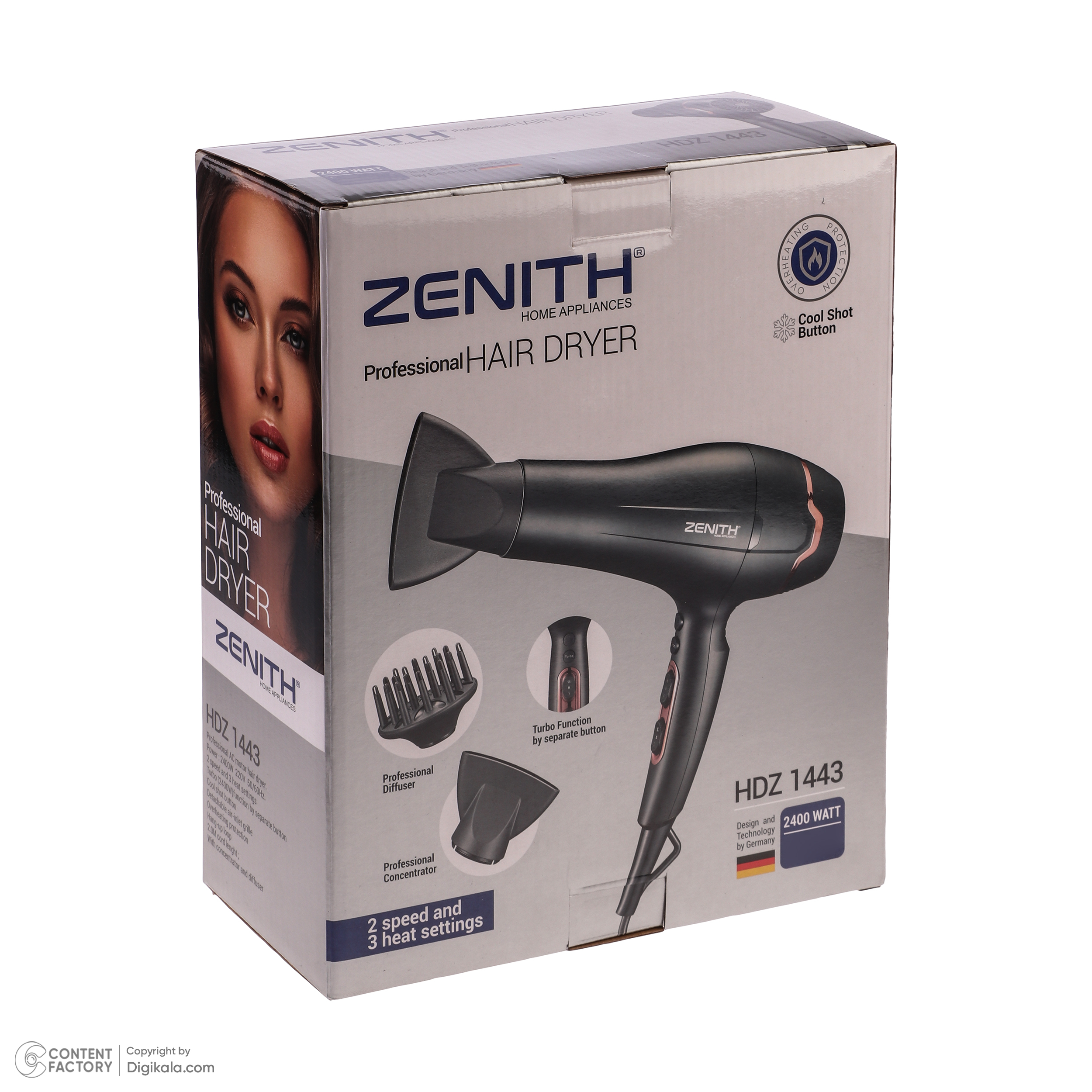 سشوار زنیت مدل HDZ 1443