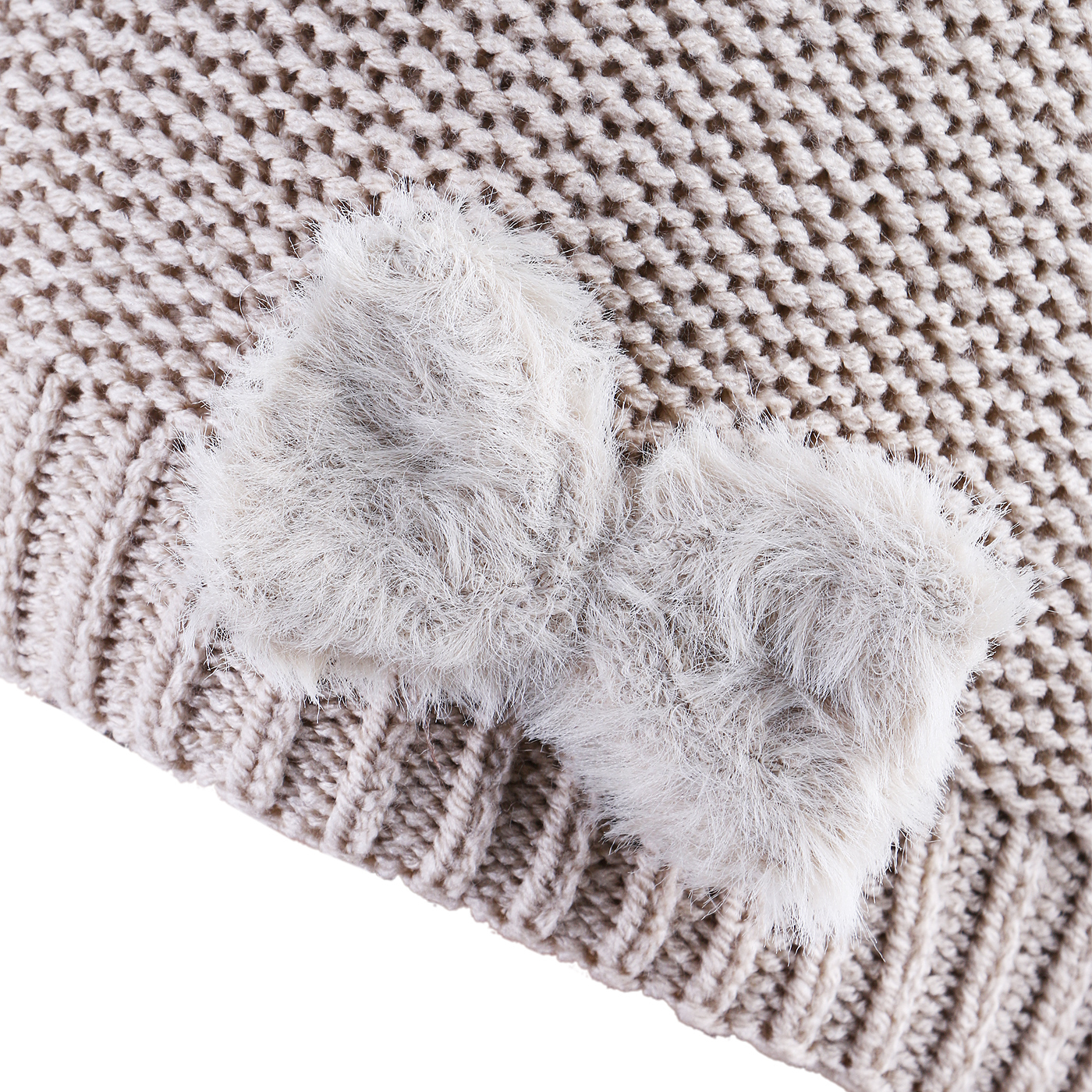 ست کلاه و شال بافتنی سام مدل داخل خز طرح پاپیون کد 566