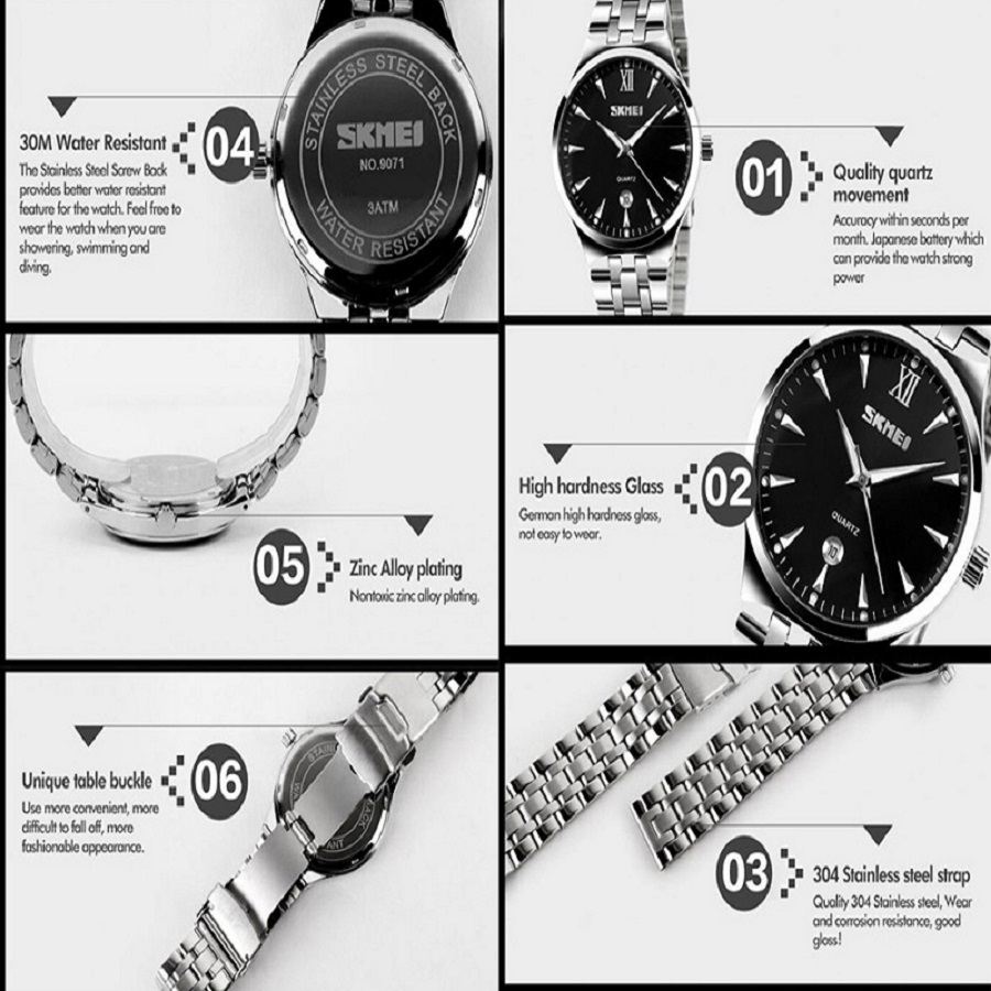 ست ساعت مچی عقربه ای اسکمی مدل 9071