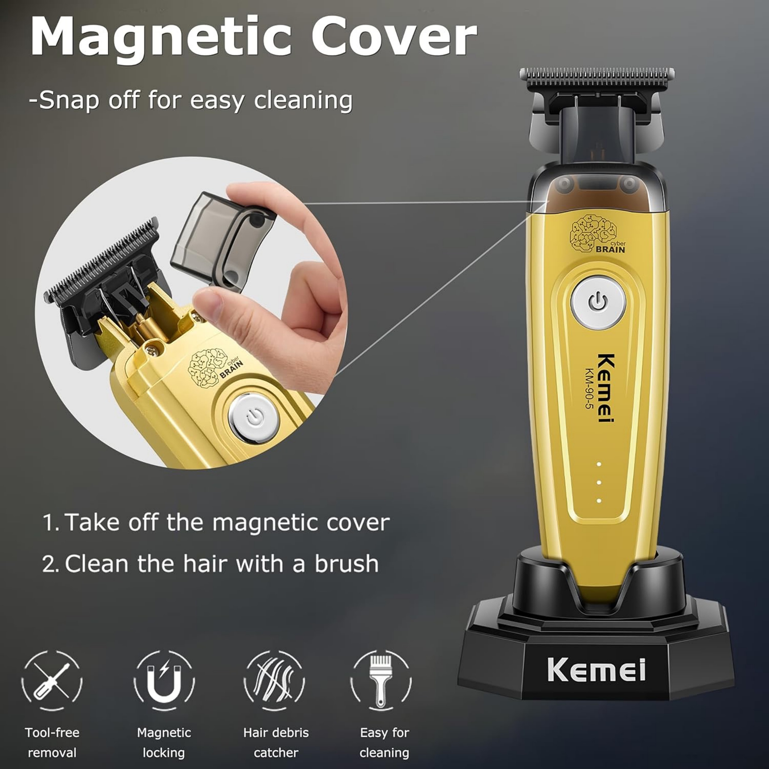 ماشین اصلاح موی سر و صورت شارژی کیمی مدل km-90-5