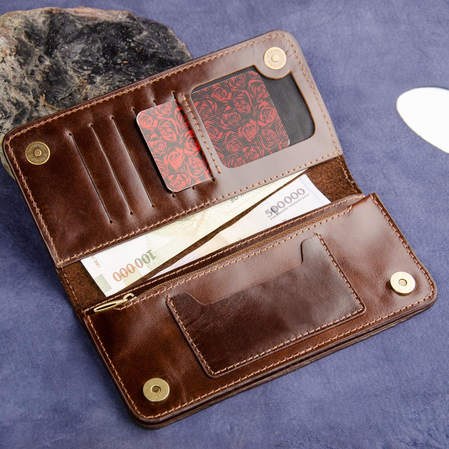 کیف پول چرم عطارد مدل چرم طبیعی کد K31